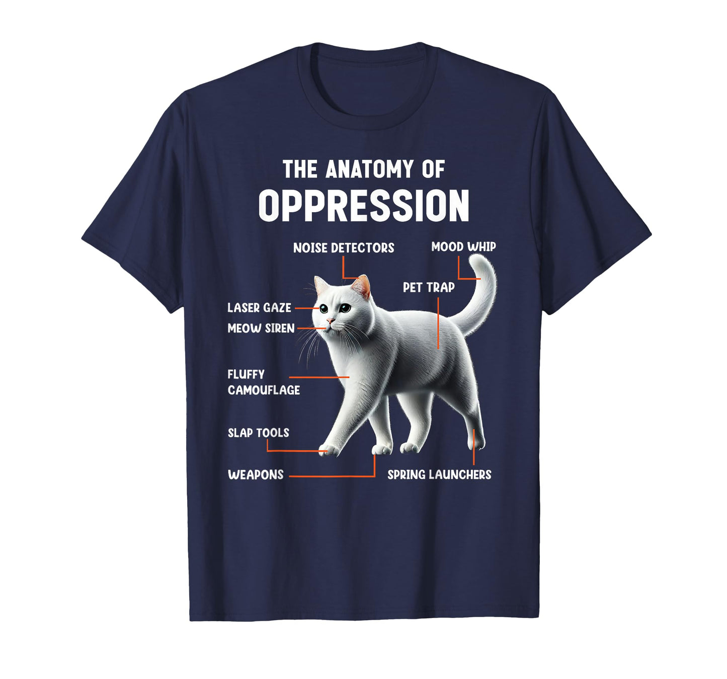 The Anatomy of Oppression Sarcastic Cat T-Shirt