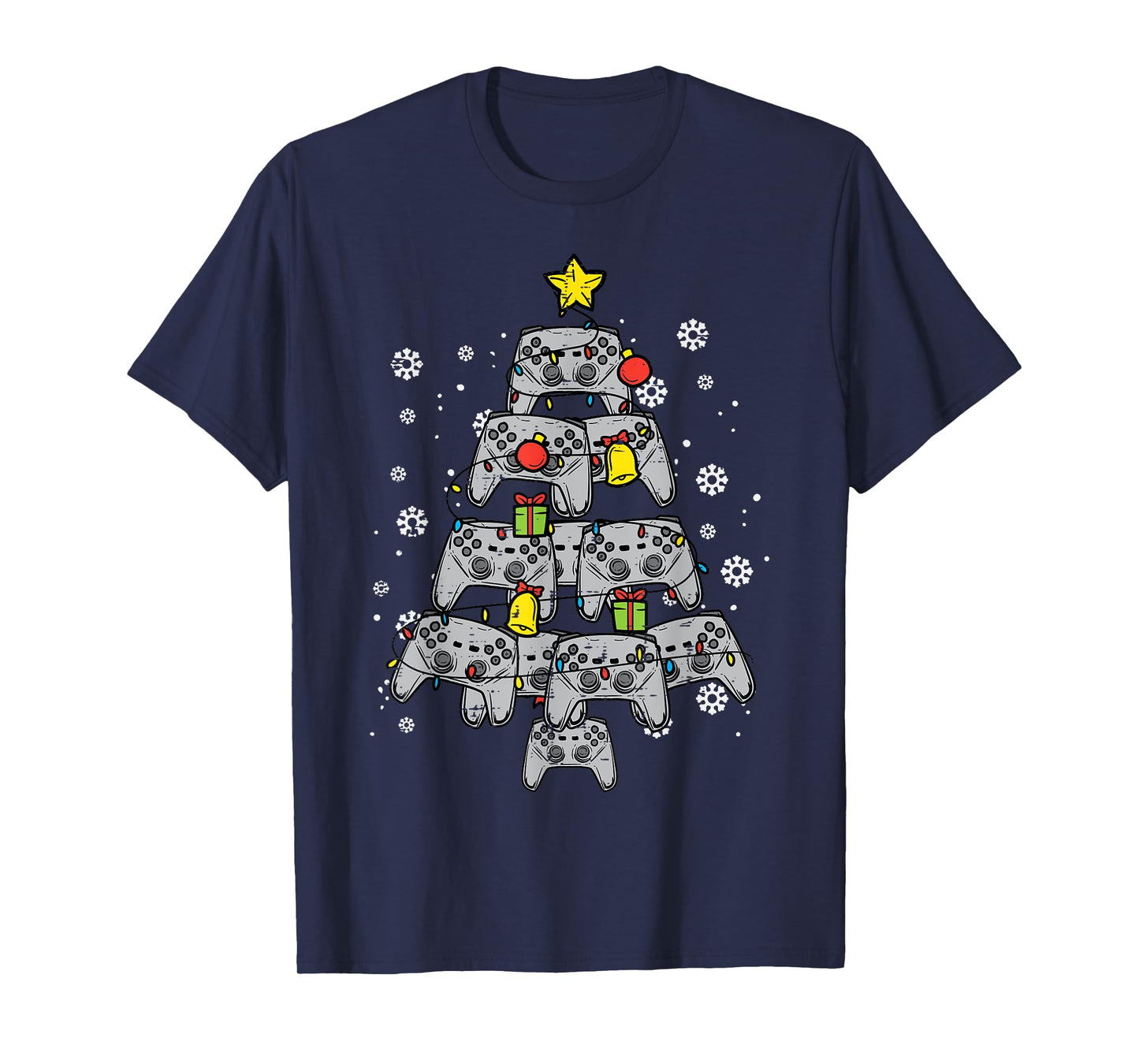 Video Game Controller Christmas Tree Xmas Boy Men Youth Teen T-Shirt