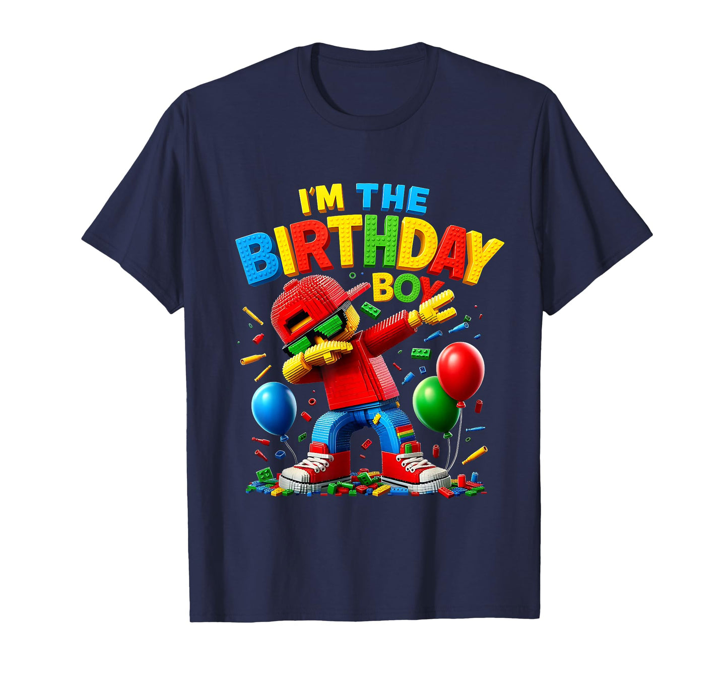 Builder Gamer Building Blocks Bruh Birthday Brick T-Shirt