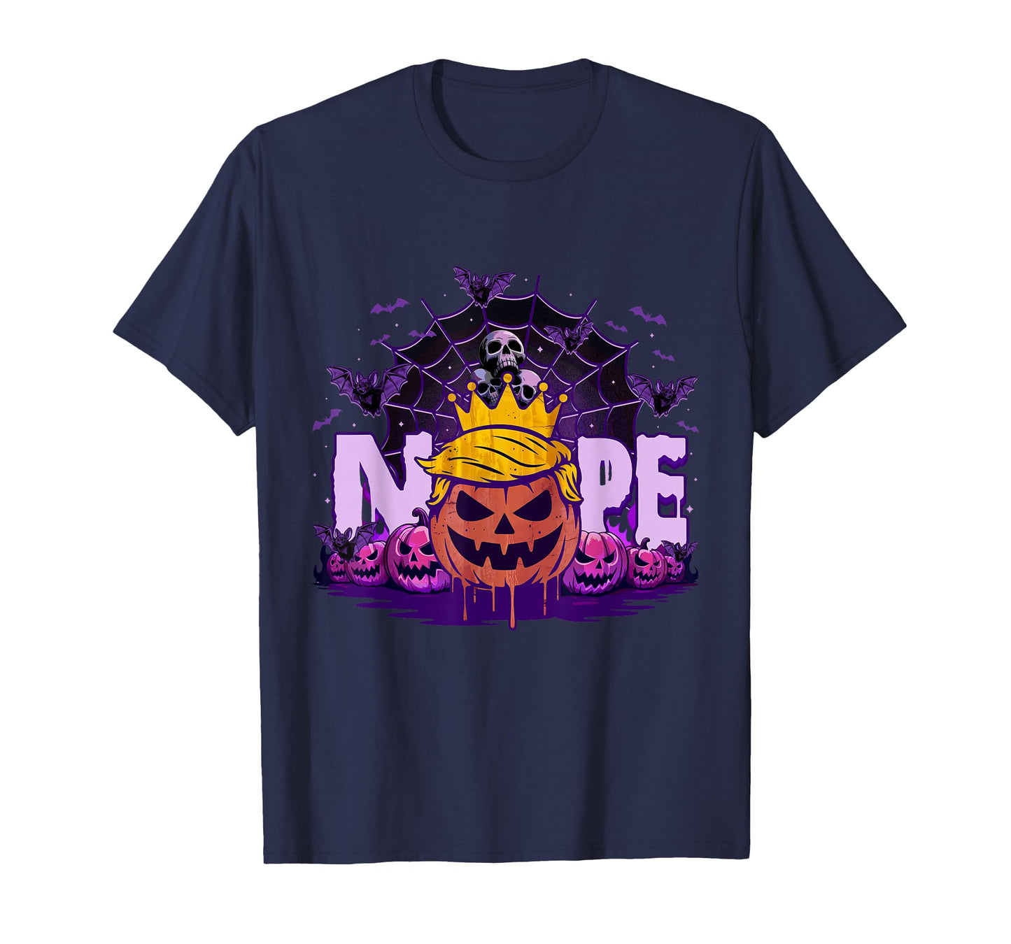 Funny Halloween No Kings in America Since 1776 Distressed T-Shirt