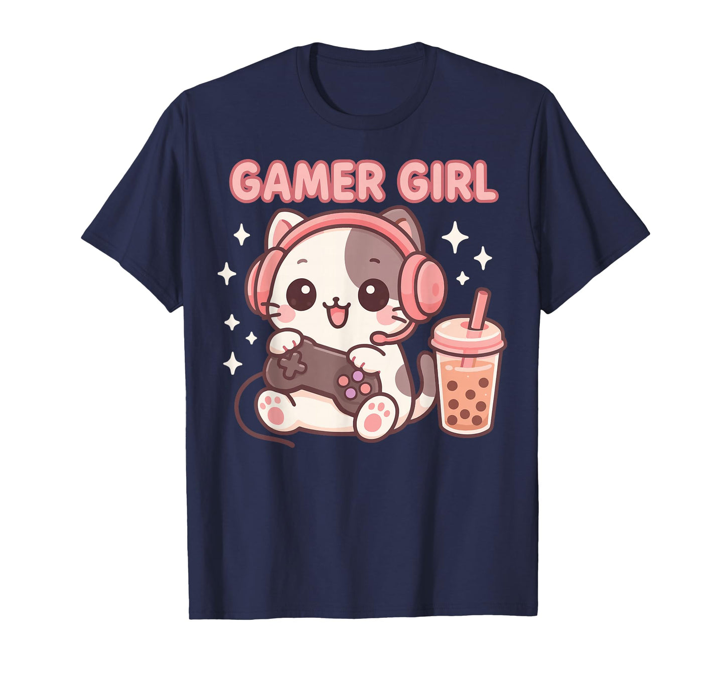 Gamer Girl Cat T-Shirt