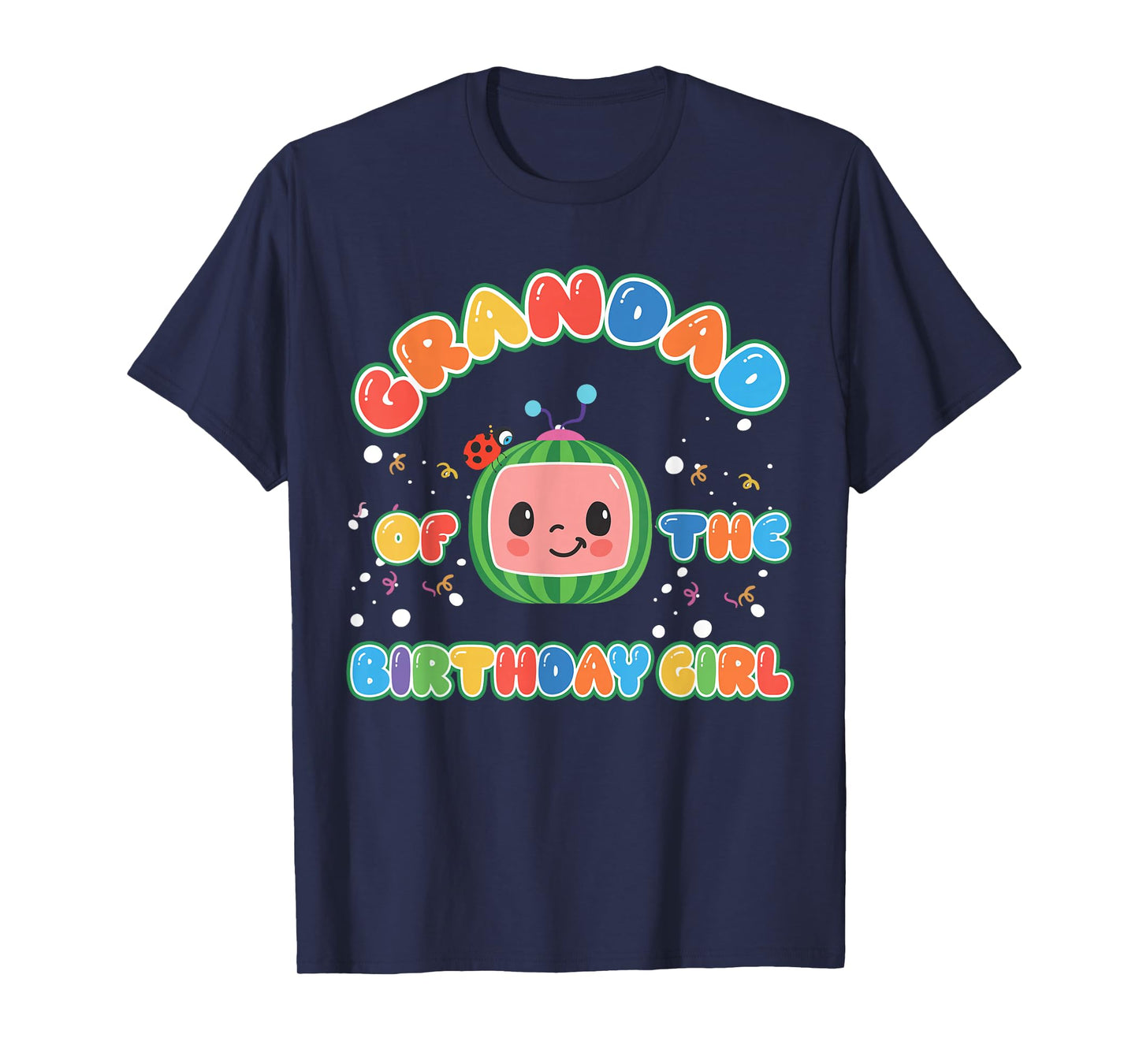 Grandad Of The Birthday Girl Melon Family Matching Funny T-Shirt