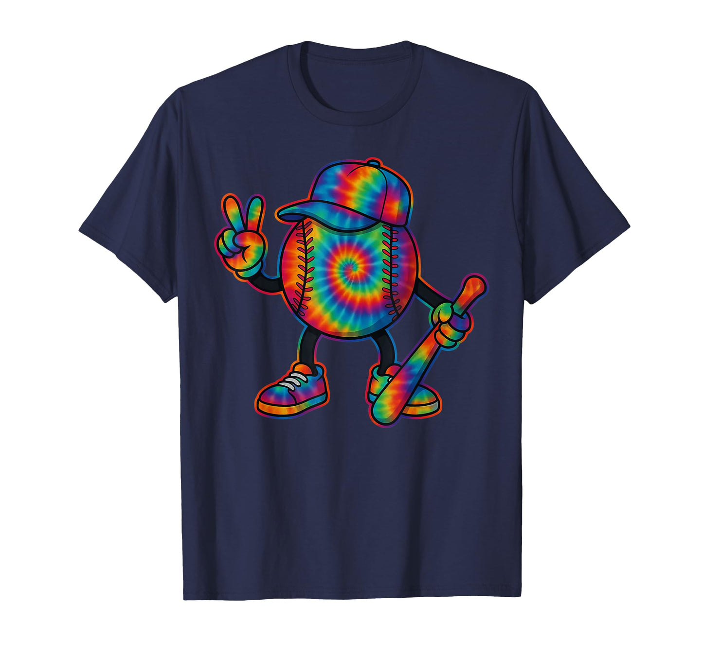 Tie Dye Baseball Shirt for Boys – Colorful Game Day Tee T-Shirt