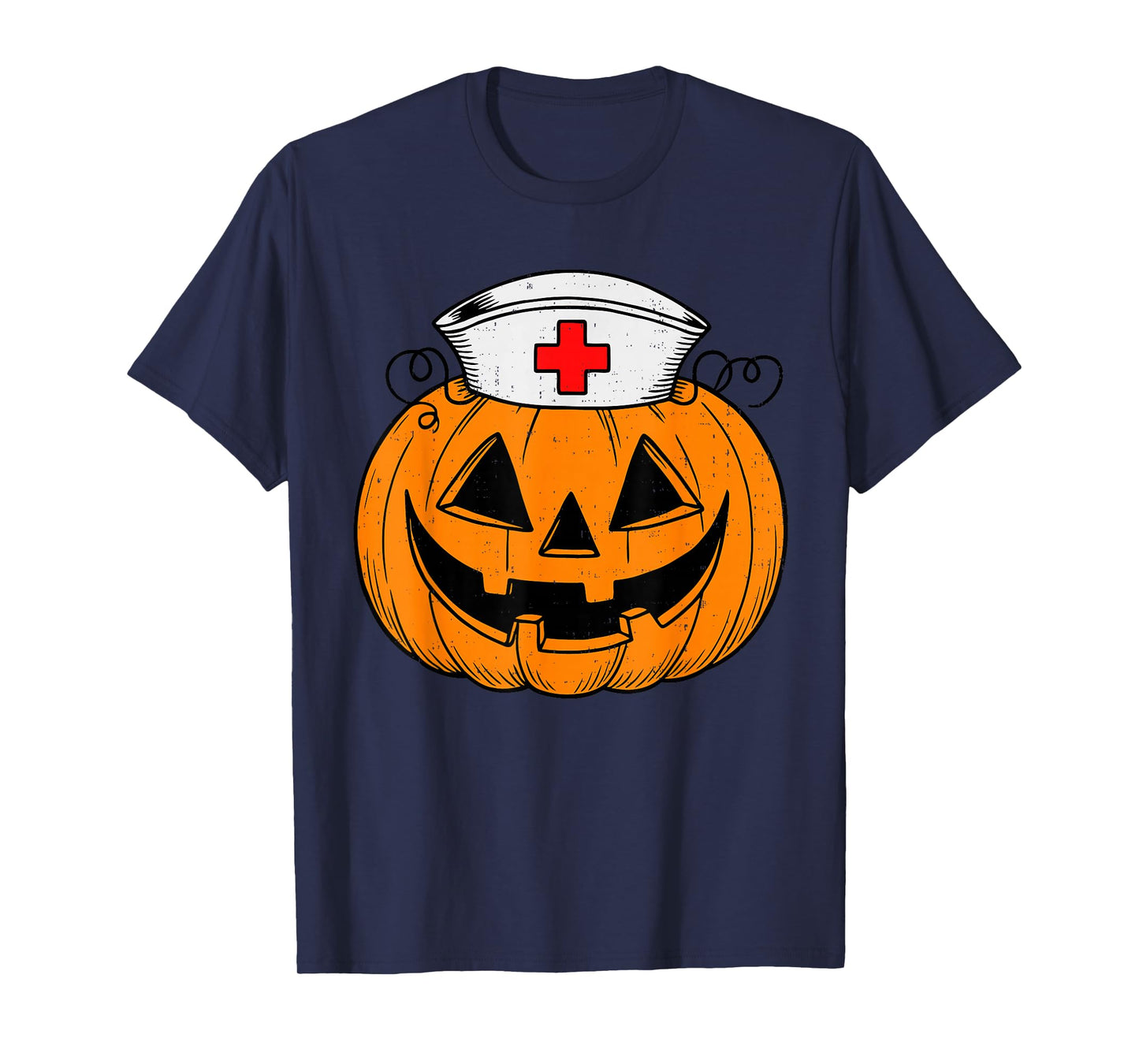 Funny Pumpkin Nurse Scary Halloween Costume RN CNA ICU Women T-Shirt