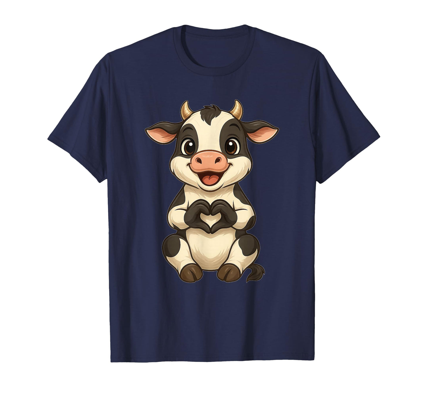 Cow with heart | Sweet cow motif with heart symbol and cow T-Shirt