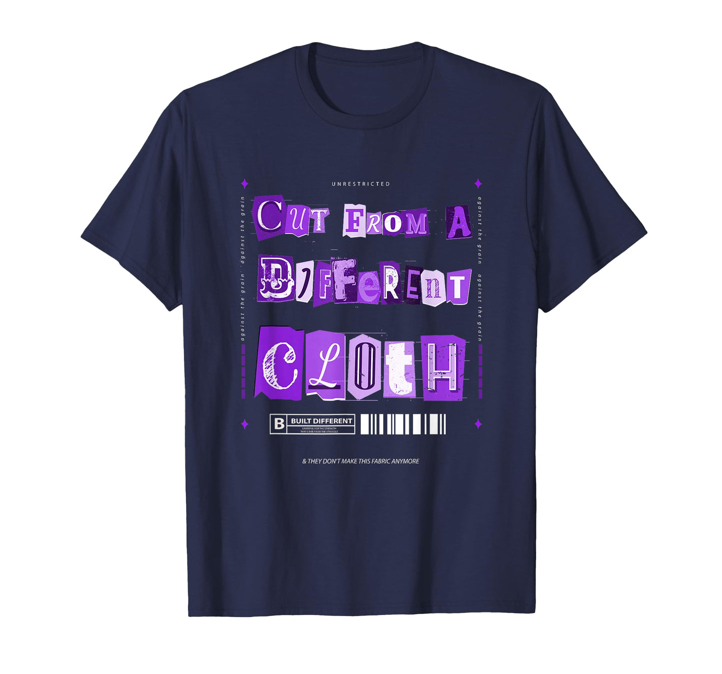 Purple Cut From A Different Cloth Purple Color Graphic T-Shirt