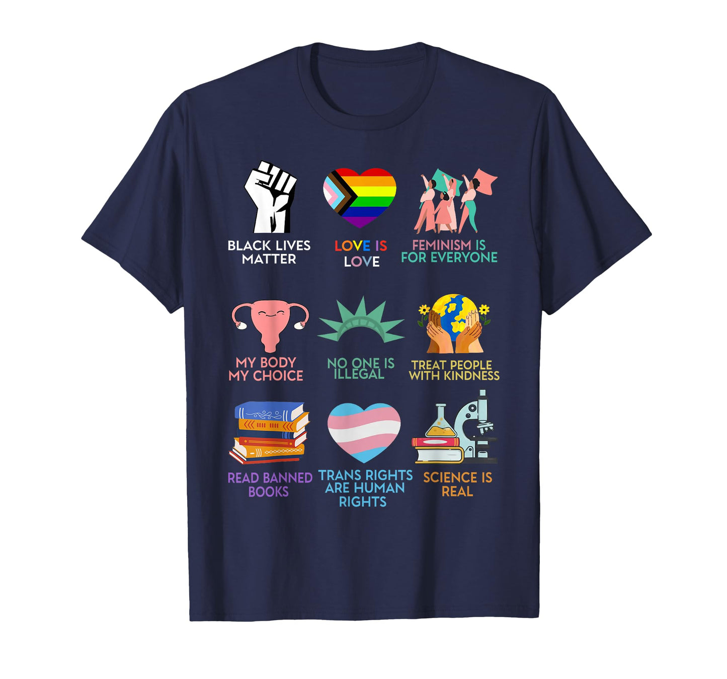 Equality for All Human Rights Feminism Pride Protest Art T-Shirt
