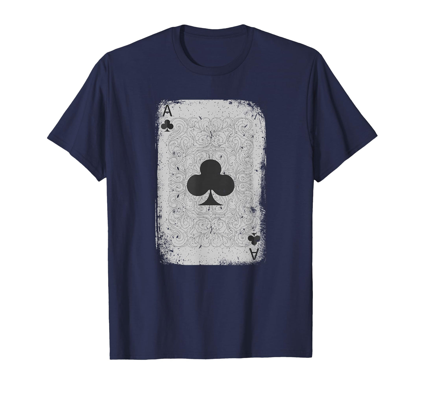 Vintage Distressed Ace of Clubs Poker Playing Card T-Shirt T-Shirt