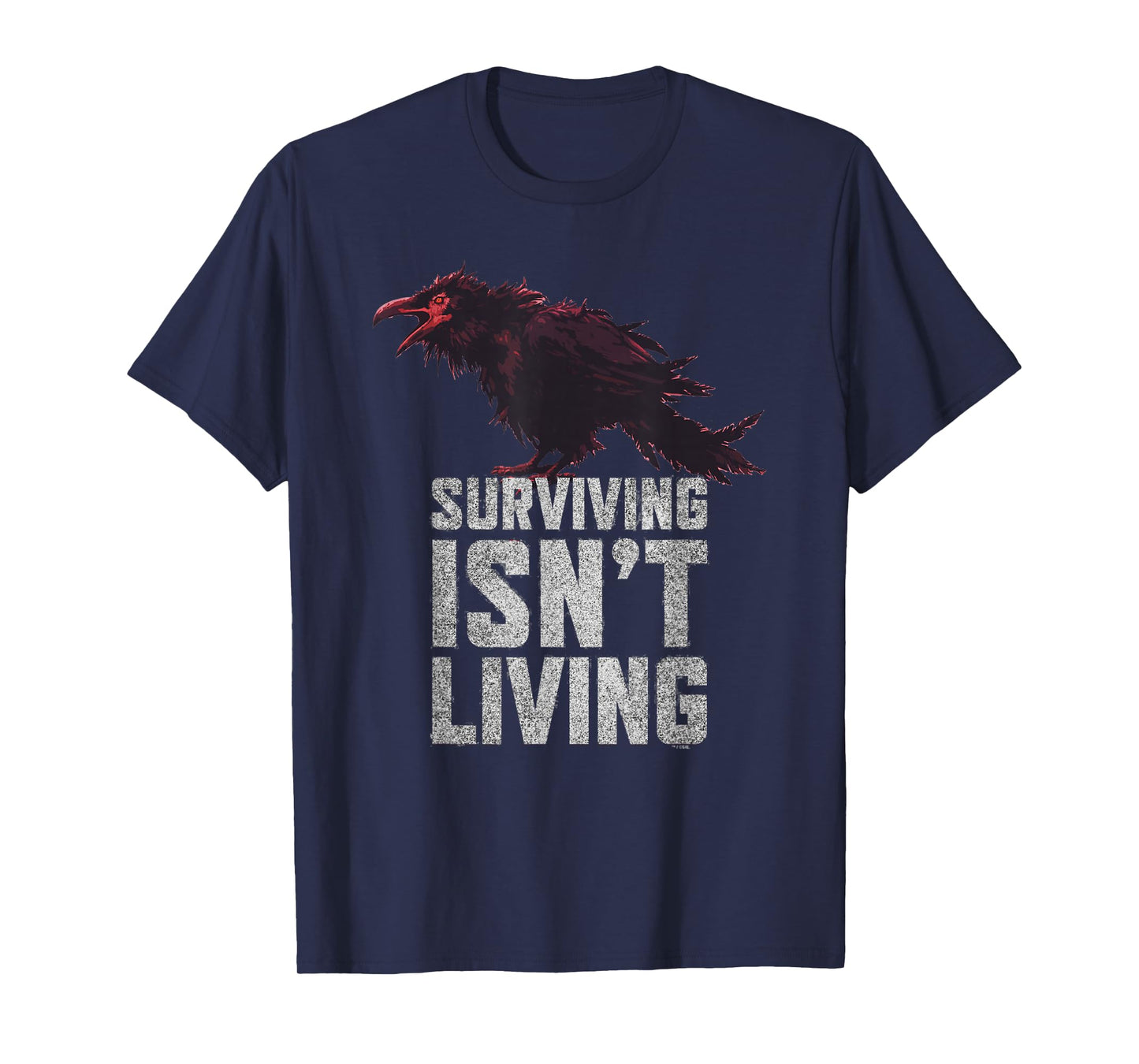 Days Gone Surviving Isn't Living Crow Quote Big Chest Logo T-Shirt