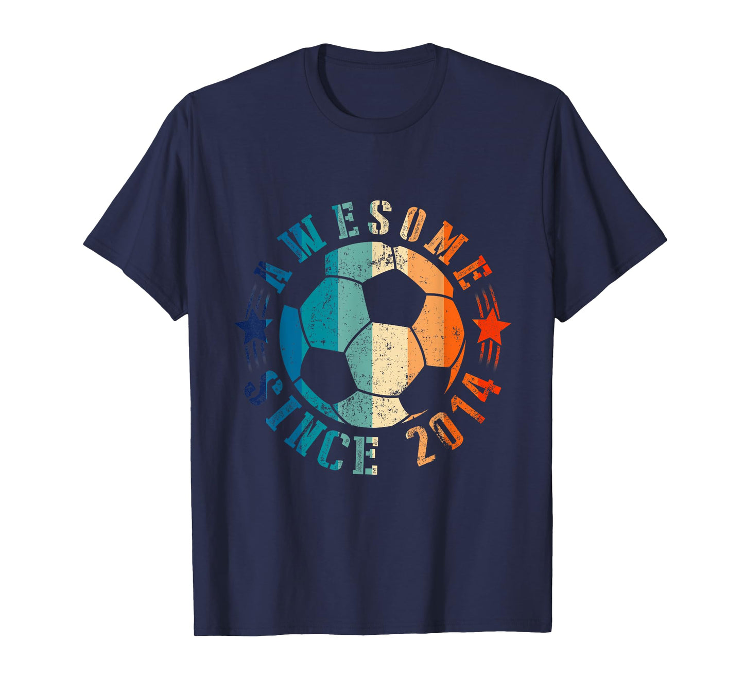 Awesome Since 2014 9th Birthday 9 Year Old Soccer Player T-Shirt