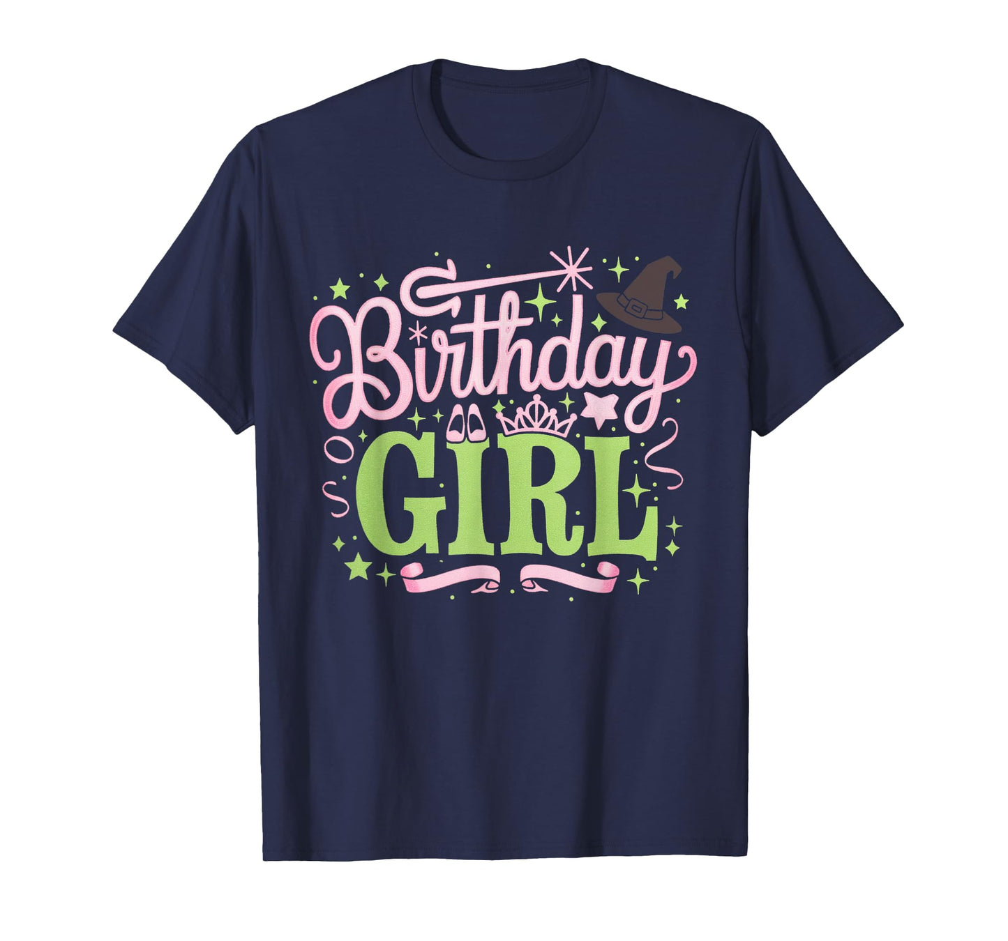 Birthday Witch Pink And Green Birthday Girl T-Shirt