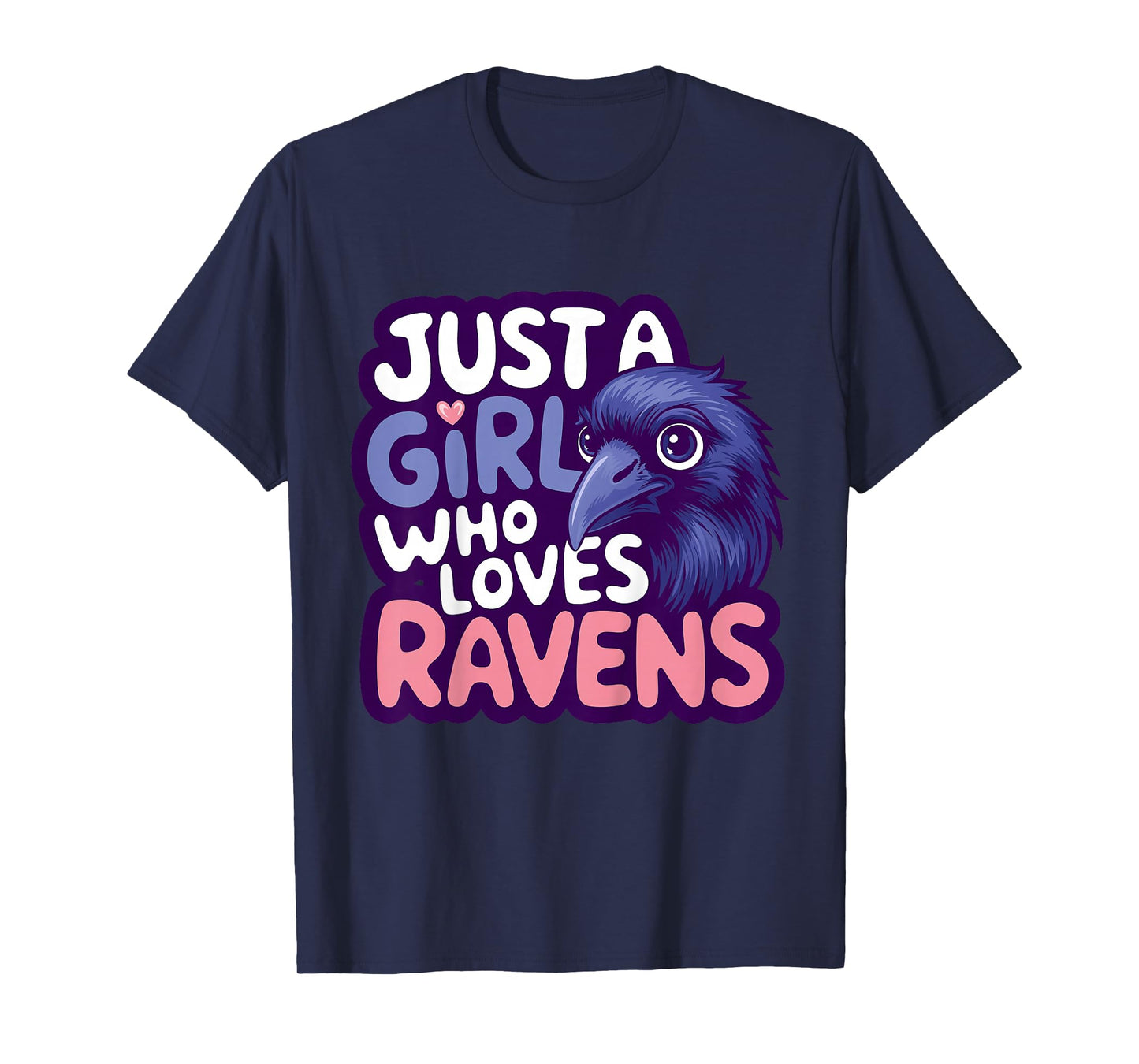 Kids Girl Loves Ravens Kids T-Shirt