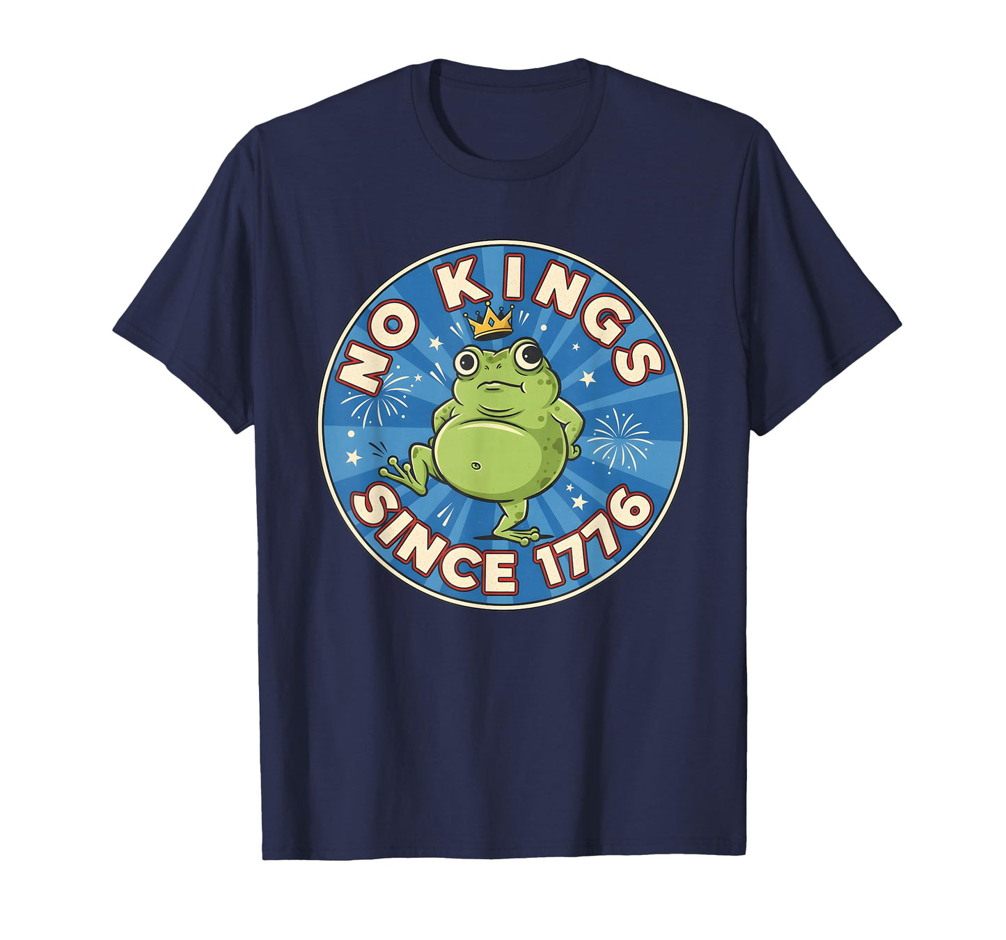 No Kings Since 1776 Democracy Protest No Kings Funny Frog T-Shirt