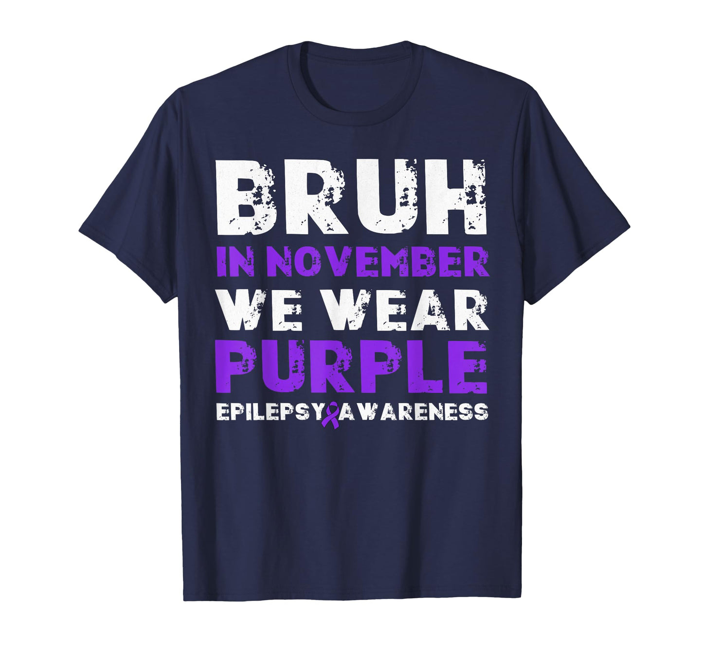 Bruh In November We Wear Purple Epilepsy Awareness Boys Kids T-Shirt