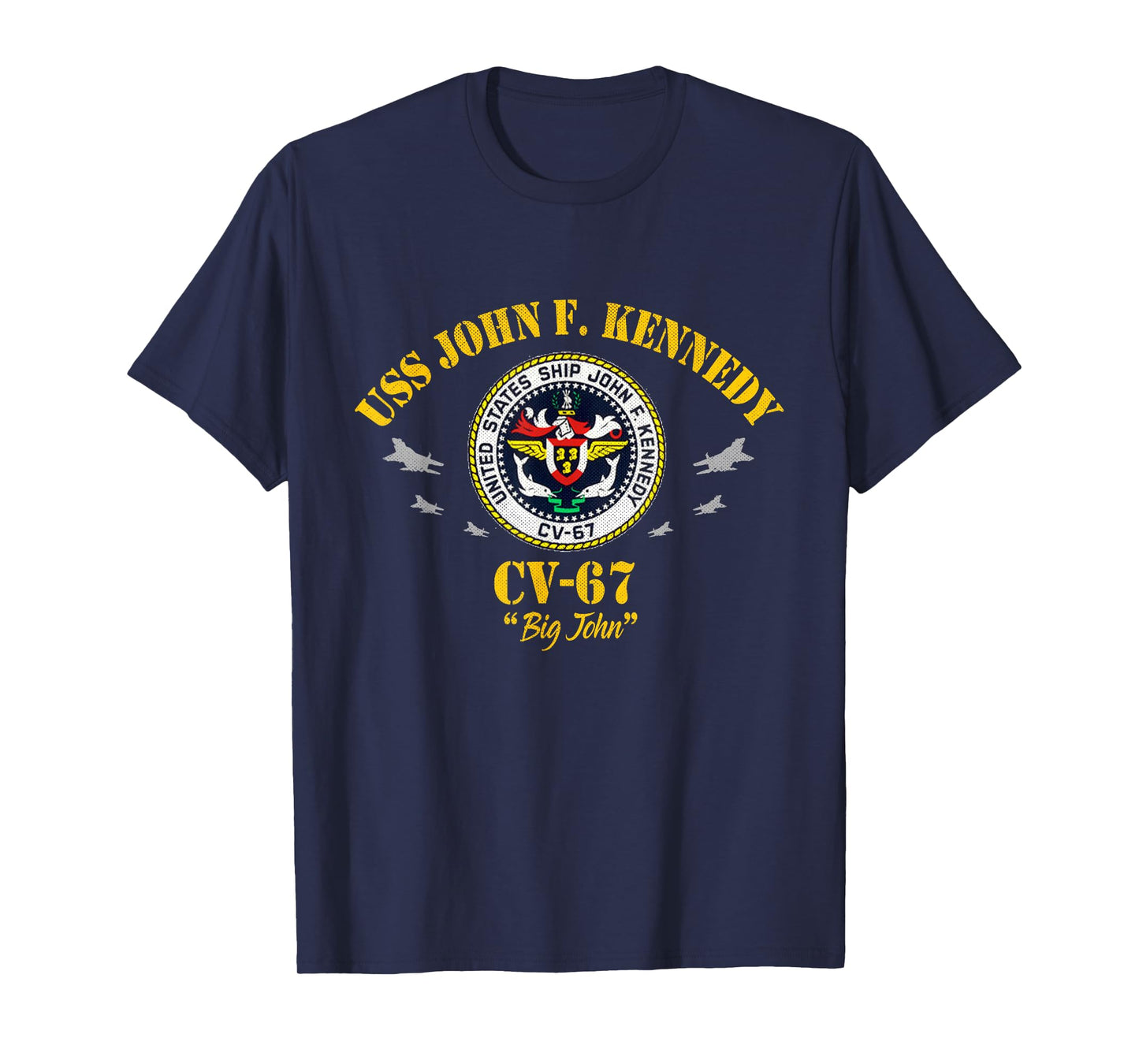 USS John F. Kennedy CV-67 Aircraft Carrier Veteran Flag T-Shirt
