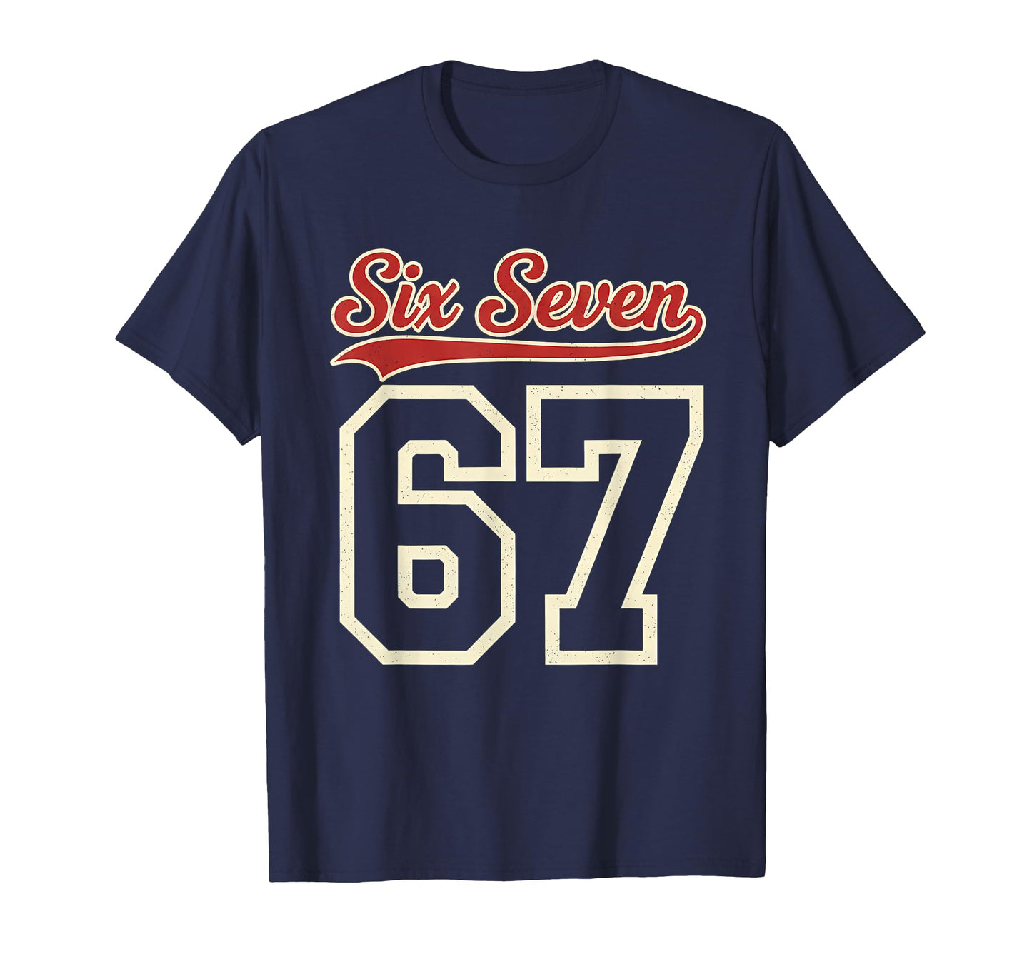 Number 67 Numbered Six Seven Baseball Jersey Style Team 67 T-Shirt