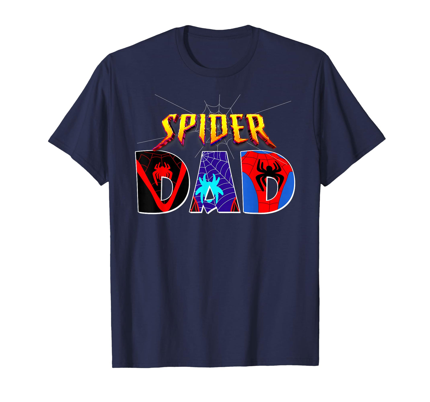 Spider Dad Shirt Birthday Fathers Day Halloween Costumes Pjs T-Shirt