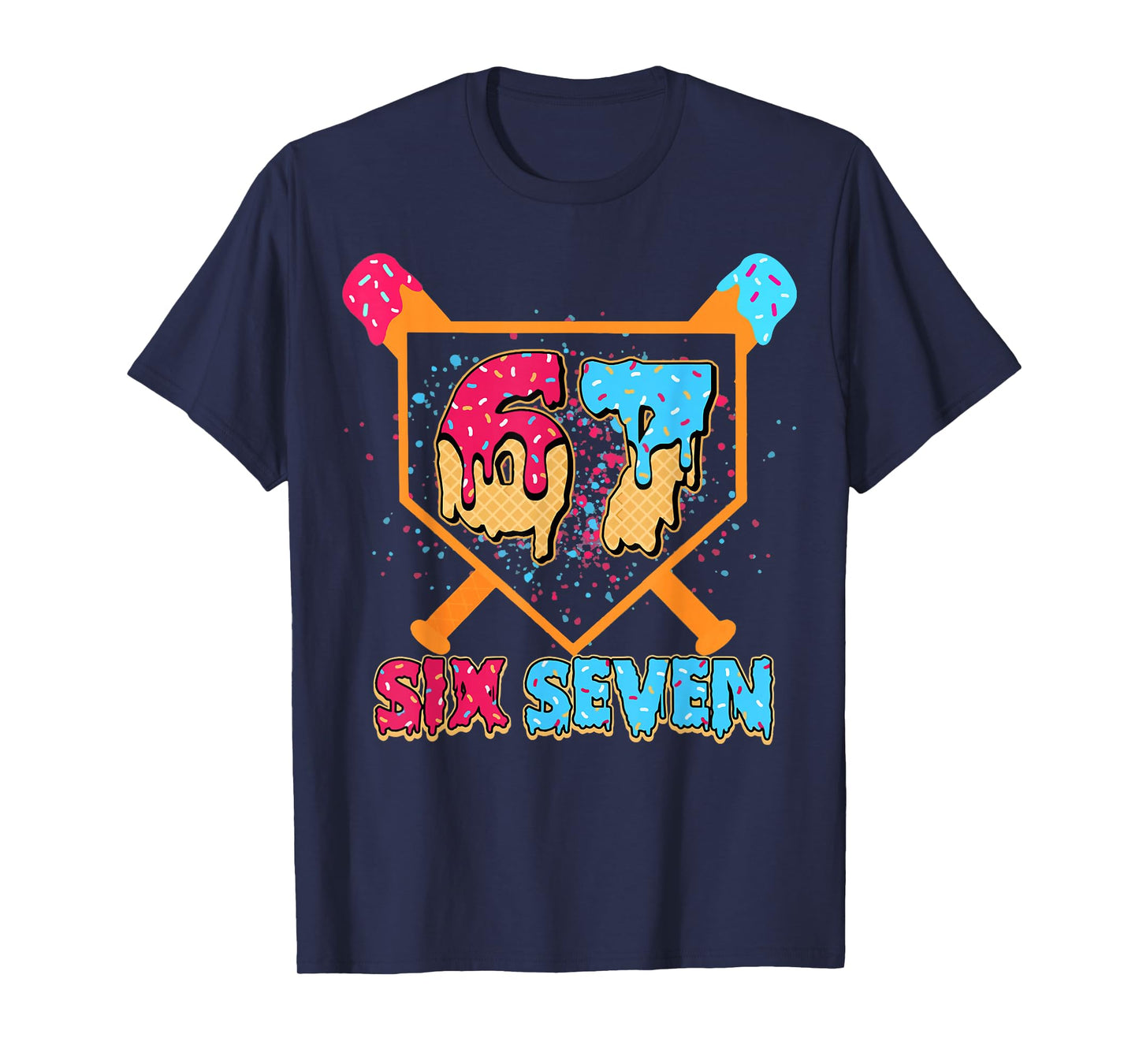 Baseball Drip Number 67 Player Or 67th Birthday Boy Girl T-Shirt