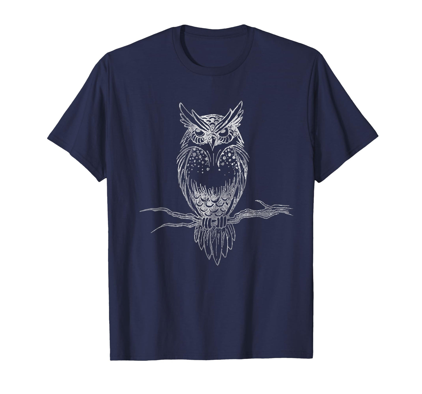 Great Horned Owl distressed design T-shirt T-Shirt