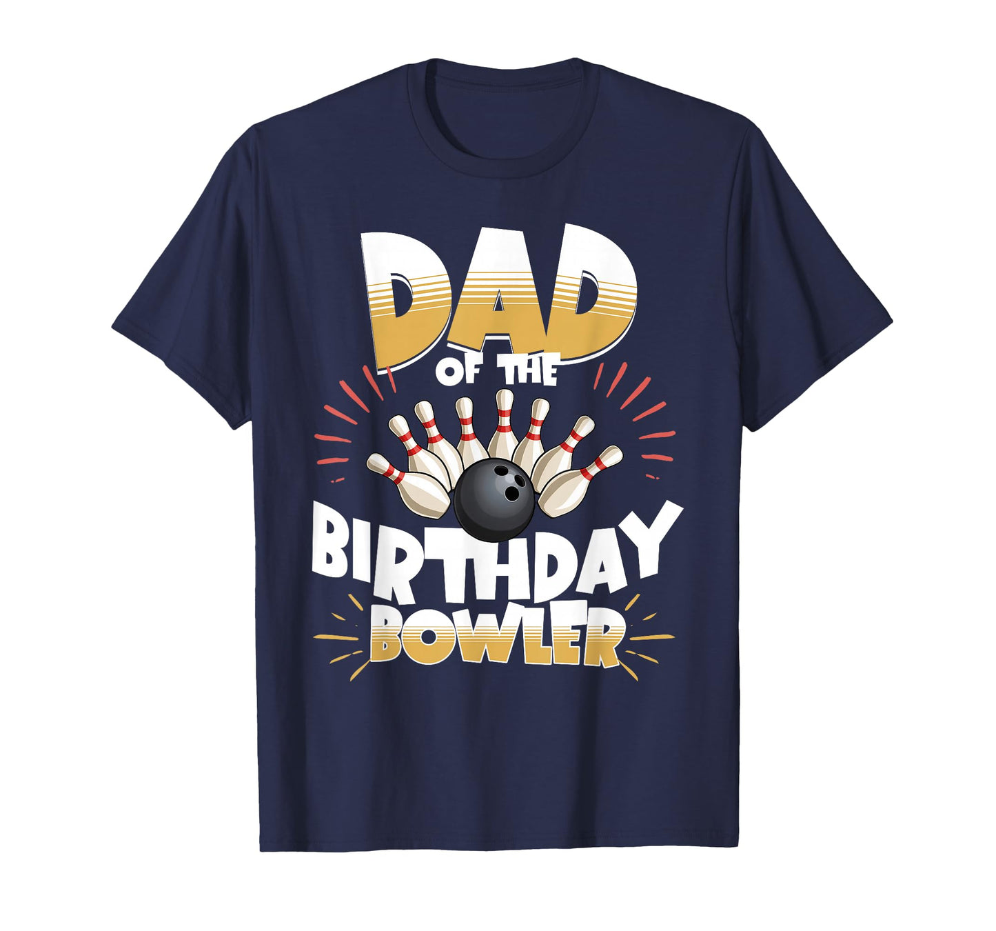 Bowling Party Kids Dad Of The Birthday Bowler Matching T-Shirt