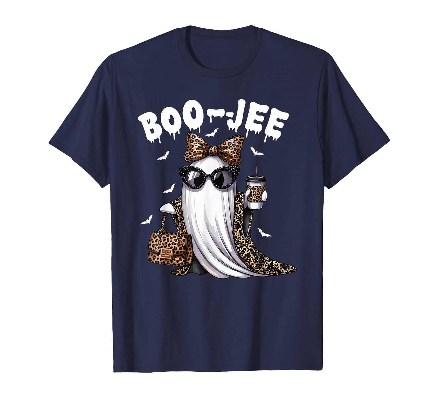Boo JEE Ghost Shirt Spooky Vibes Halloween Boujee Women T-Shirt