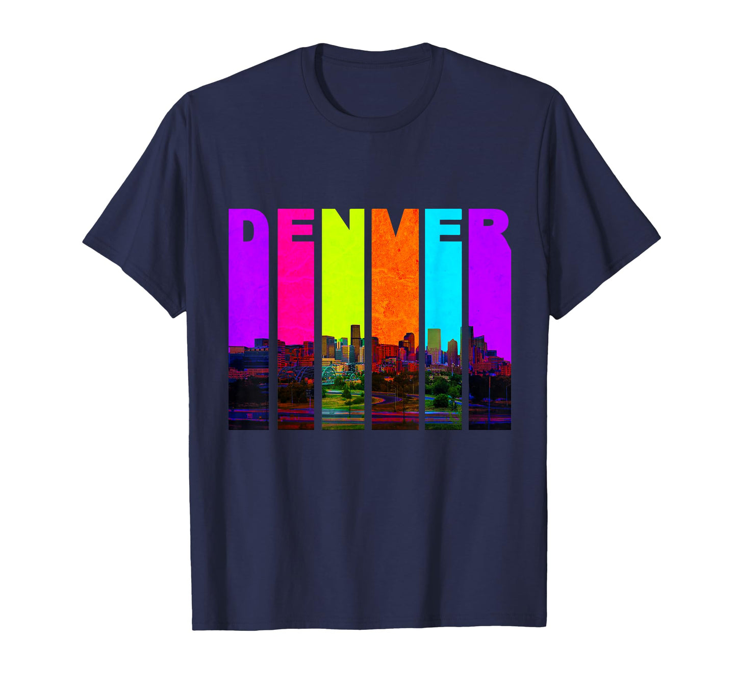 Retro I Love Denver Colorado Skyline T-Shirt