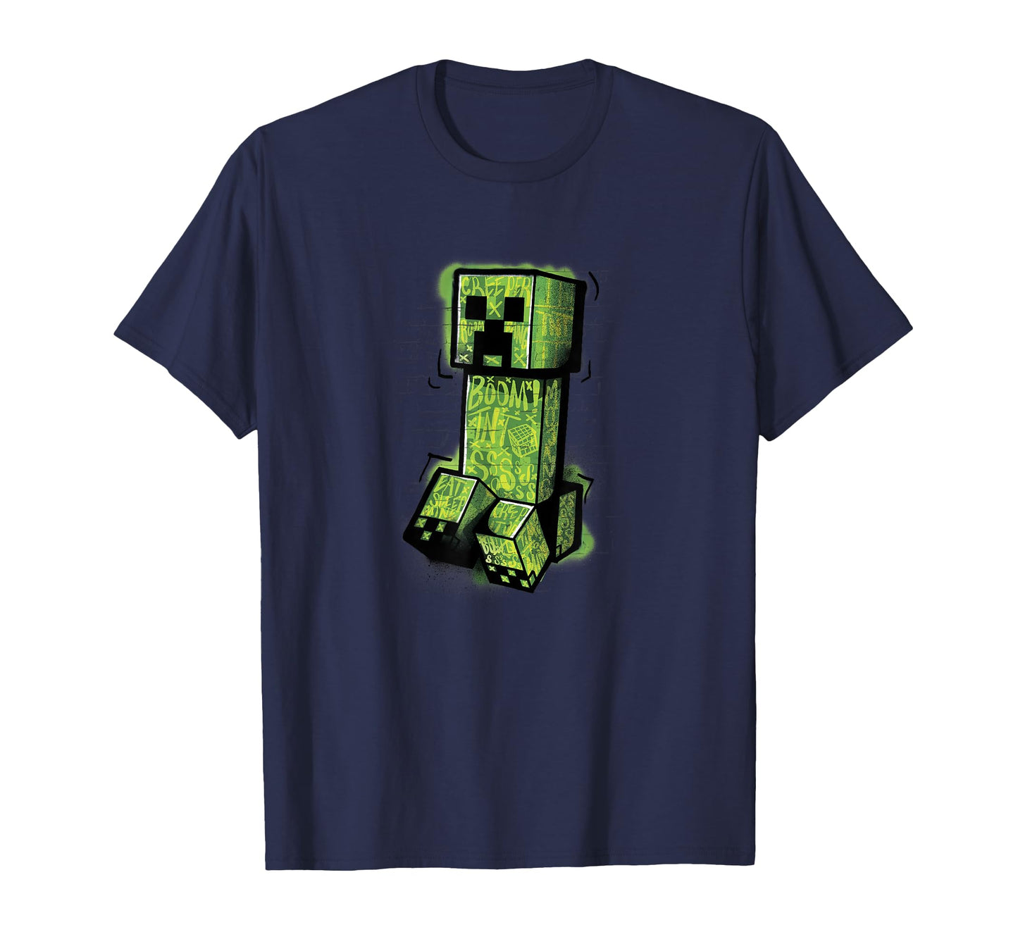 Minecraft Creeper Graffiti Sit T-Shirt