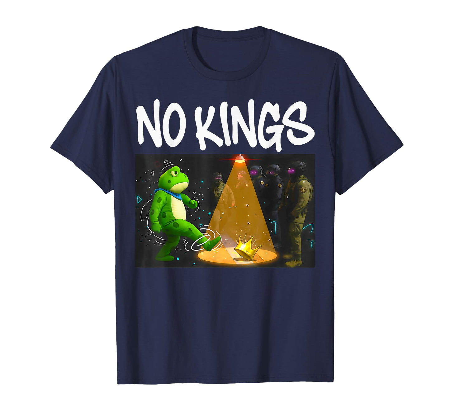 No Kings Day Patriotic Frog, No Kings T-Shirt