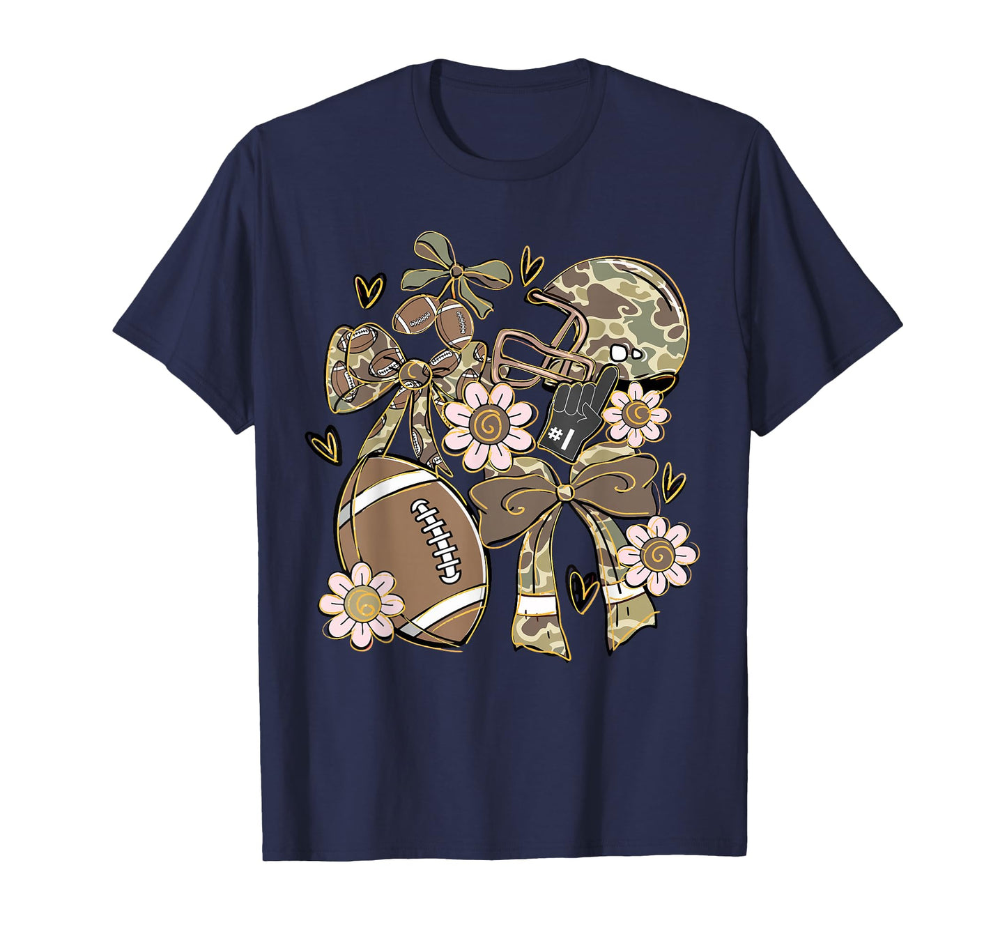 Camo Football Game Day Team Sports Jersey Uniform Men Women T-Shirt