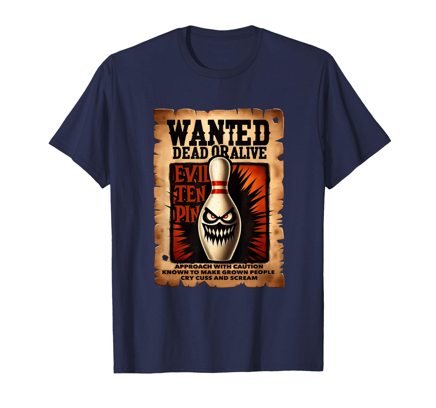 Wanted Evil Ten Pin Bowling Strike Challenge League Players T-Shirt