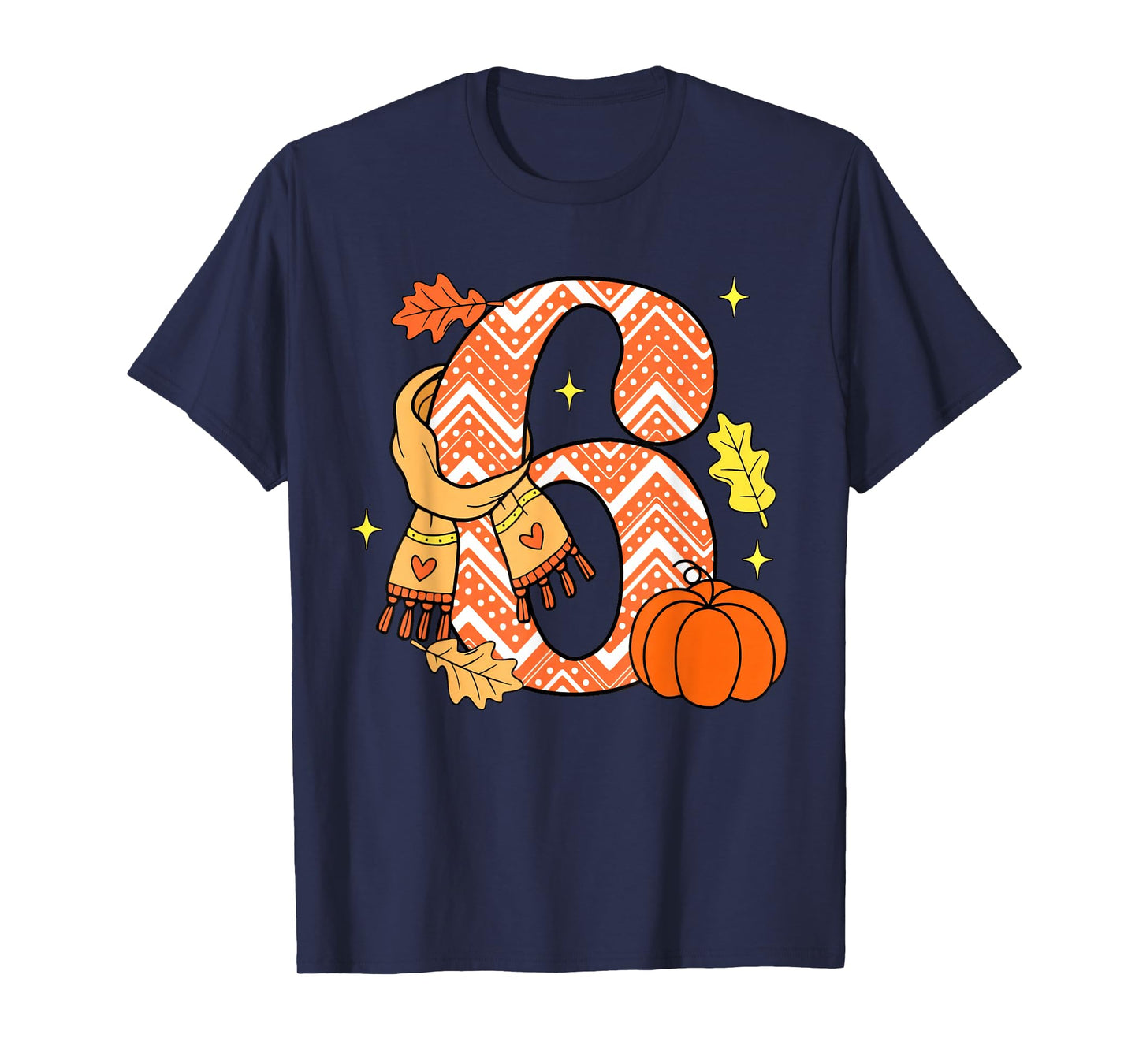 Number 6 67 Fall Autumn Pumpkin Meme Funny Six Seven T-Shirt