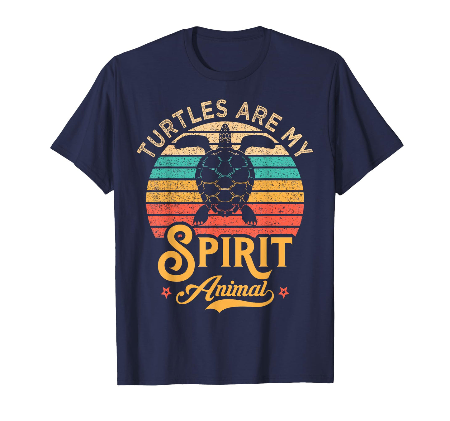 Turtles Are My Spirit Animal Retro Style Sea Turtle Lover T-Shirt