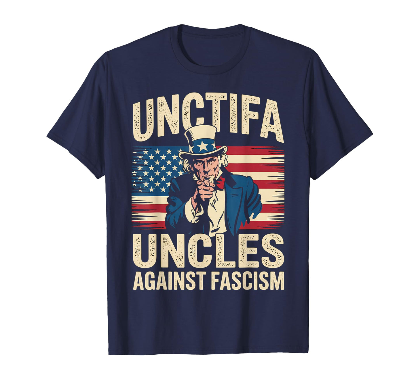 Unctifa Uncle Against Fascism Flag Resist No Kings 50501 T-Shirt