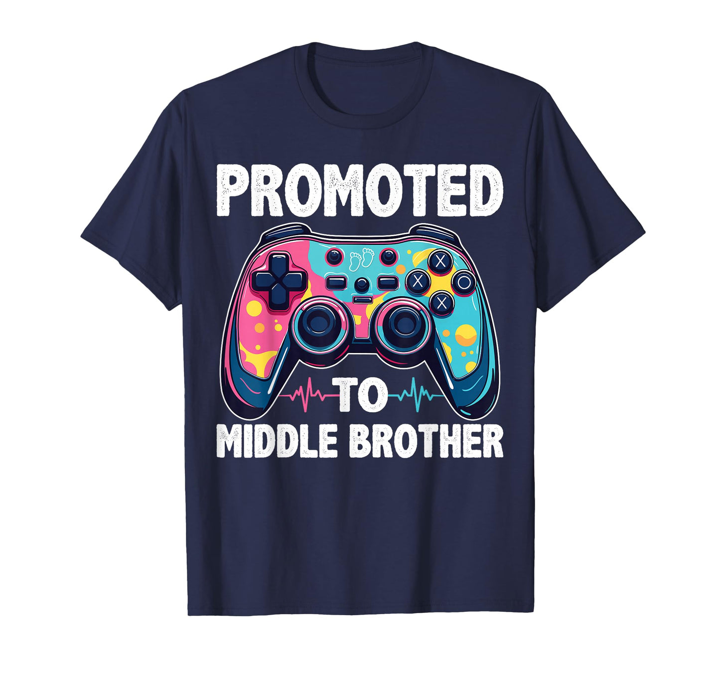 Video Gamer Gender Reveal Party Promoted To Middle Brother T-Shirt