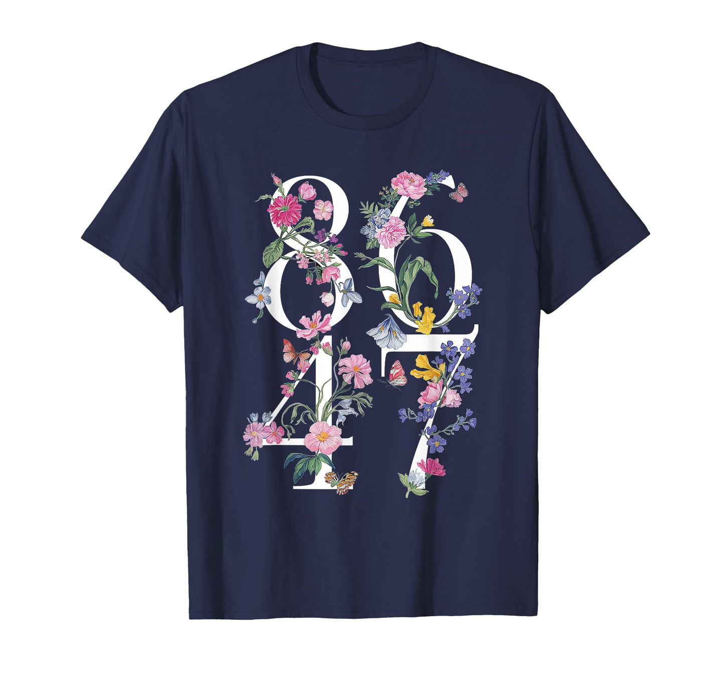 86 47 Floral Boho Style Shirt 86 47 Floral Style Women Girl T-Shirt