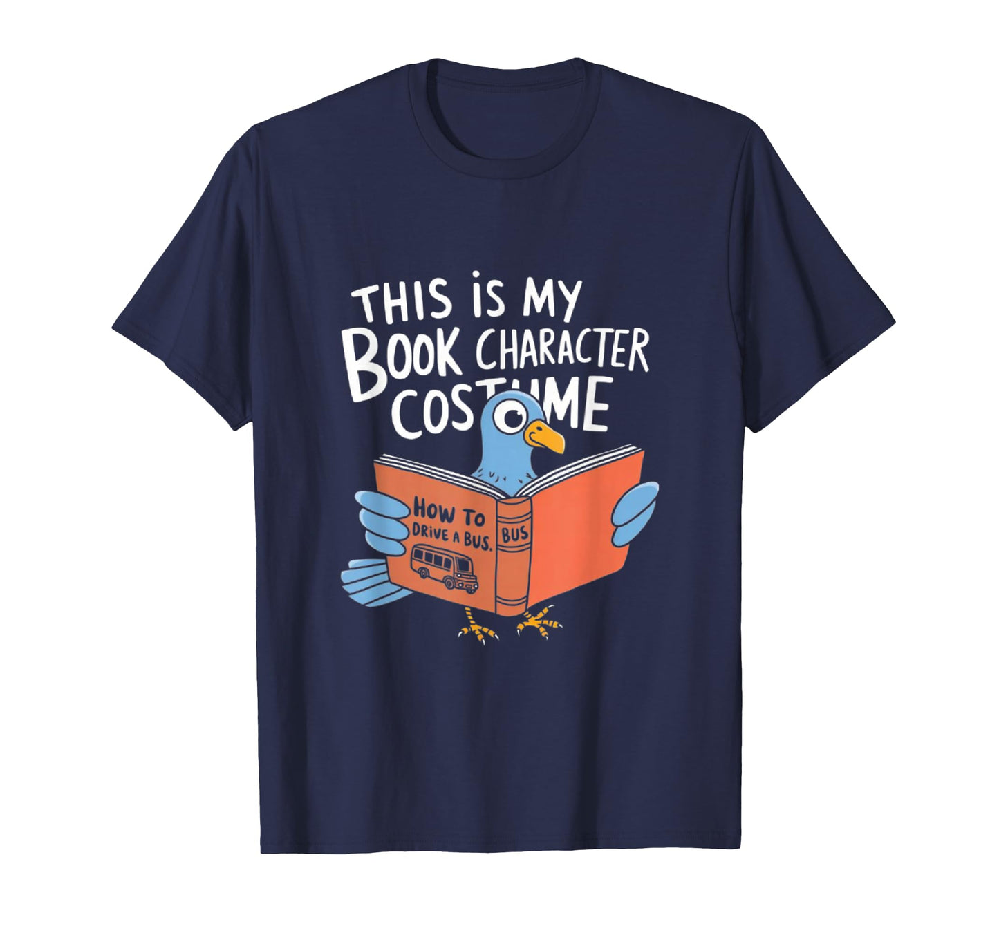 This Is My Book Character Costume Funny Pigeon Kids Reading T-Shirt