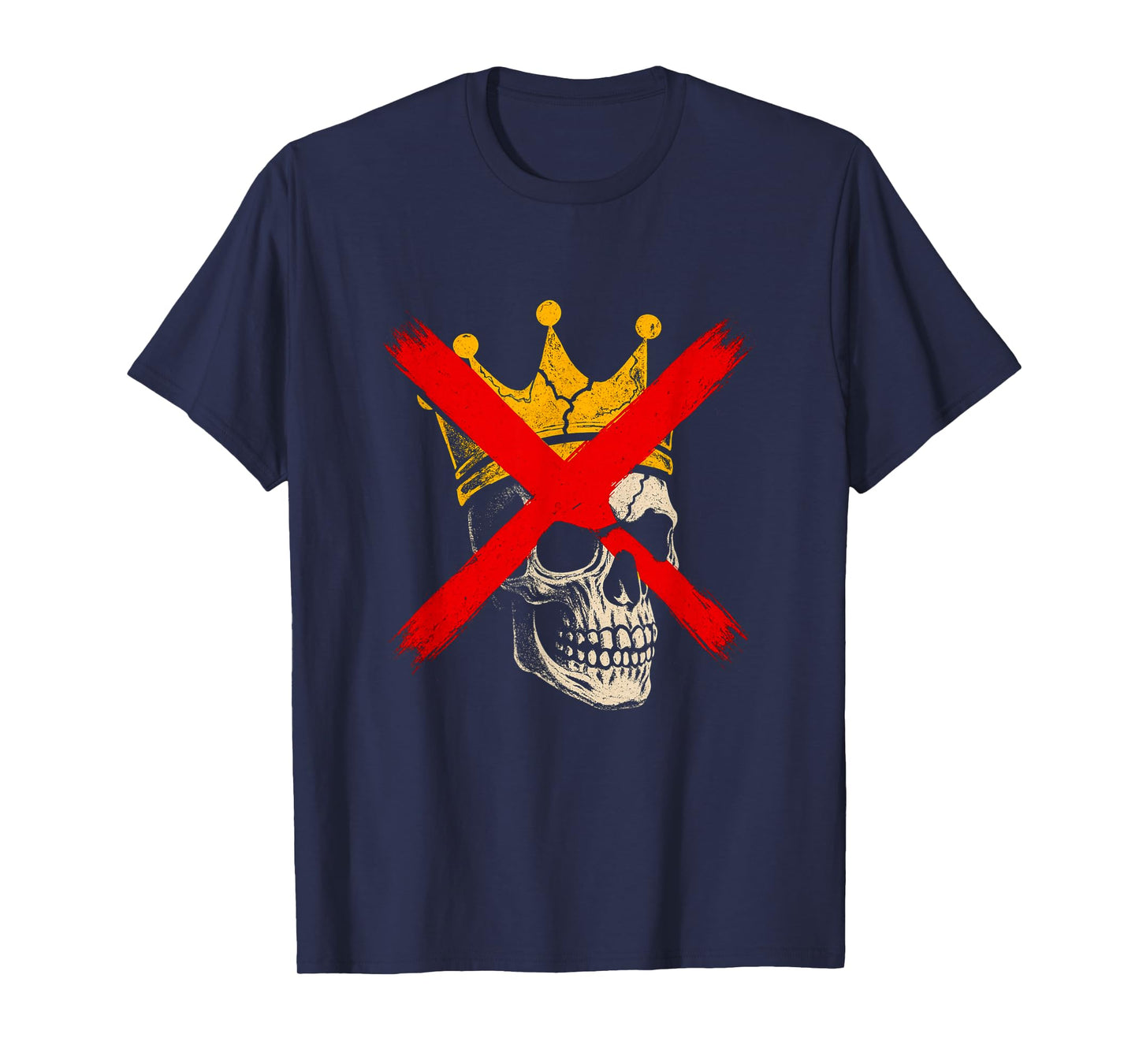 No Kings Skull Crown Gothic Grunge Art for Free Spirits T-Shirt