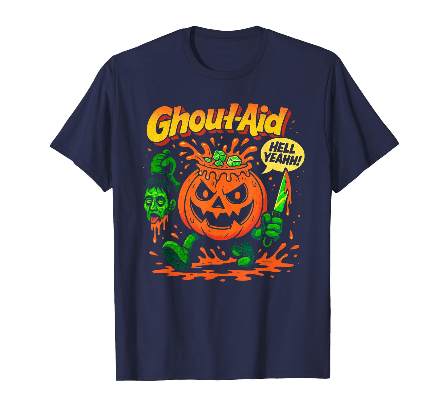 Ghoul-Aid Pumpkin Halloween – Funny Scary Parody T-Shirt