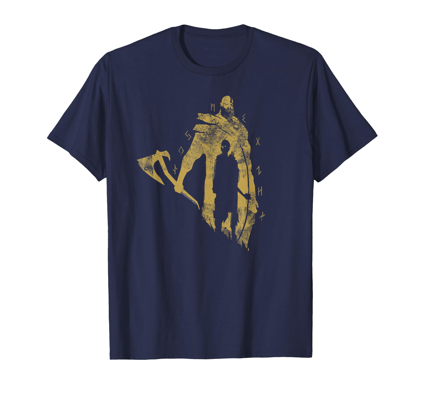 God of War Kratos and Atreus One Color Gold T-Shirt