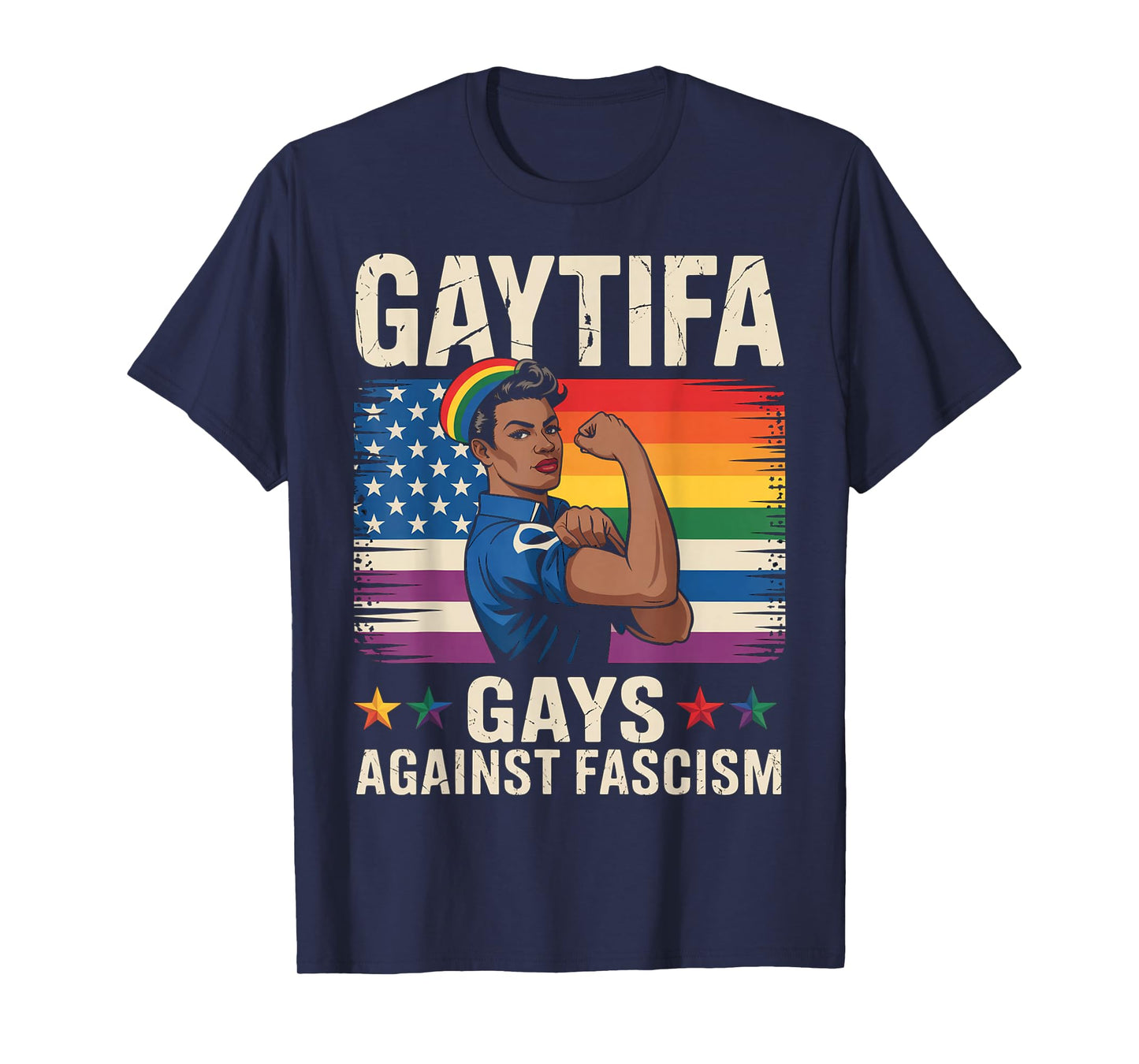 Gaytifa Black Gays Against Fascism Resist No Kings LGBTQ T-Shirt