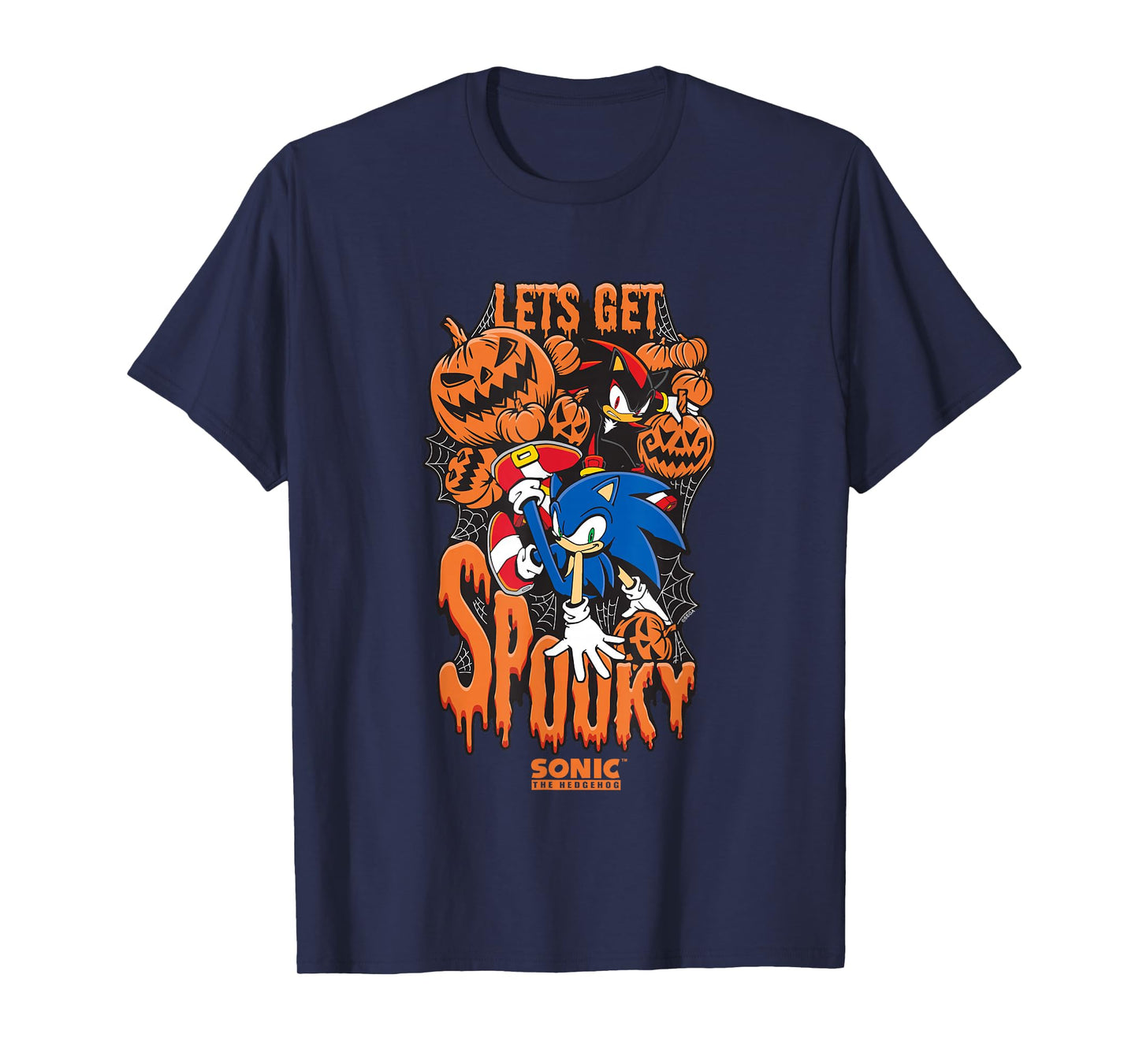 Sonic The Hedgehog Halloween Let's Get Spooky Sonic & Shadow T-Shirt