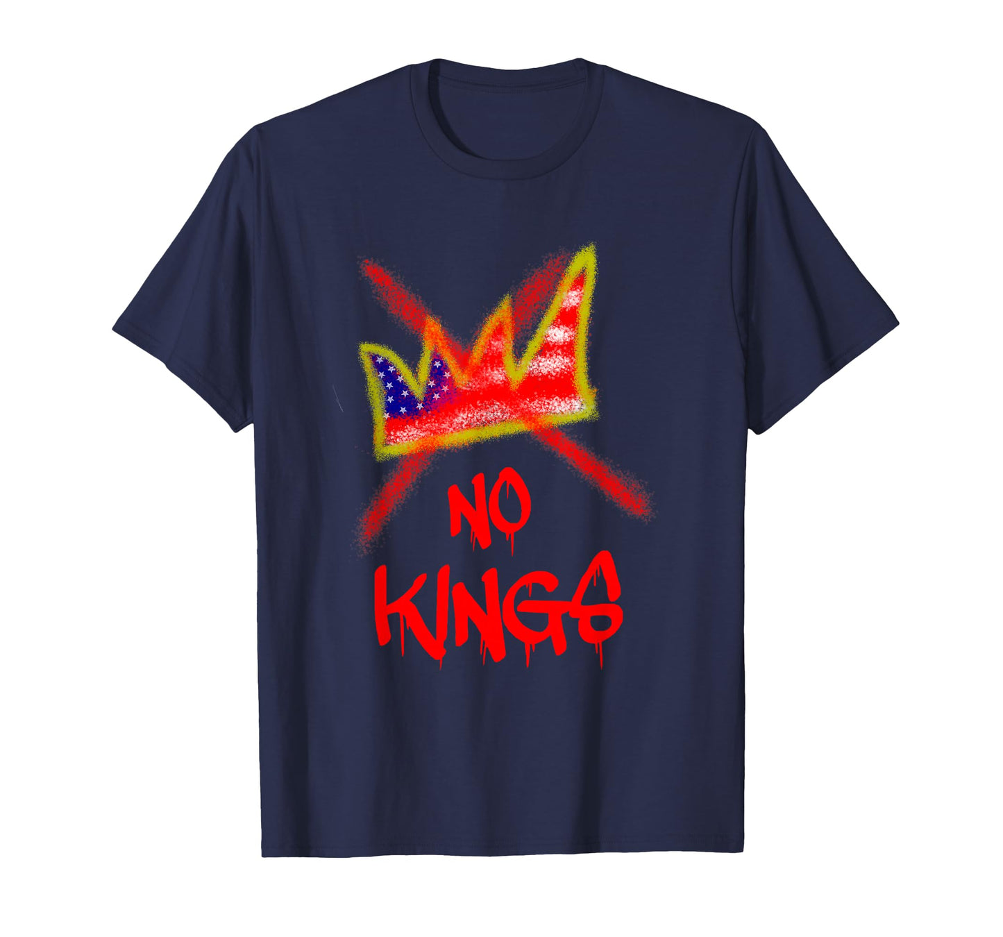 No Kings American Flag Crown Graffiti tag T-Shirt