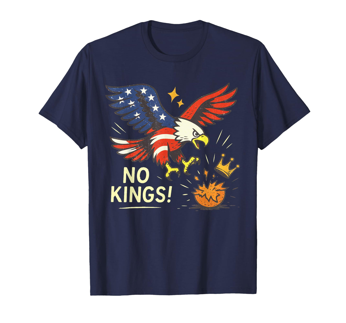 No Kings Patriotic Eagle America Pro-Democracy Shirt Mens T-Shirt