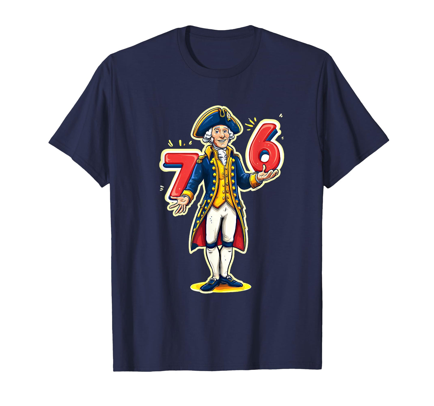 6-7 7-6 Funny George Washington Six Seven Meme T-Shirt