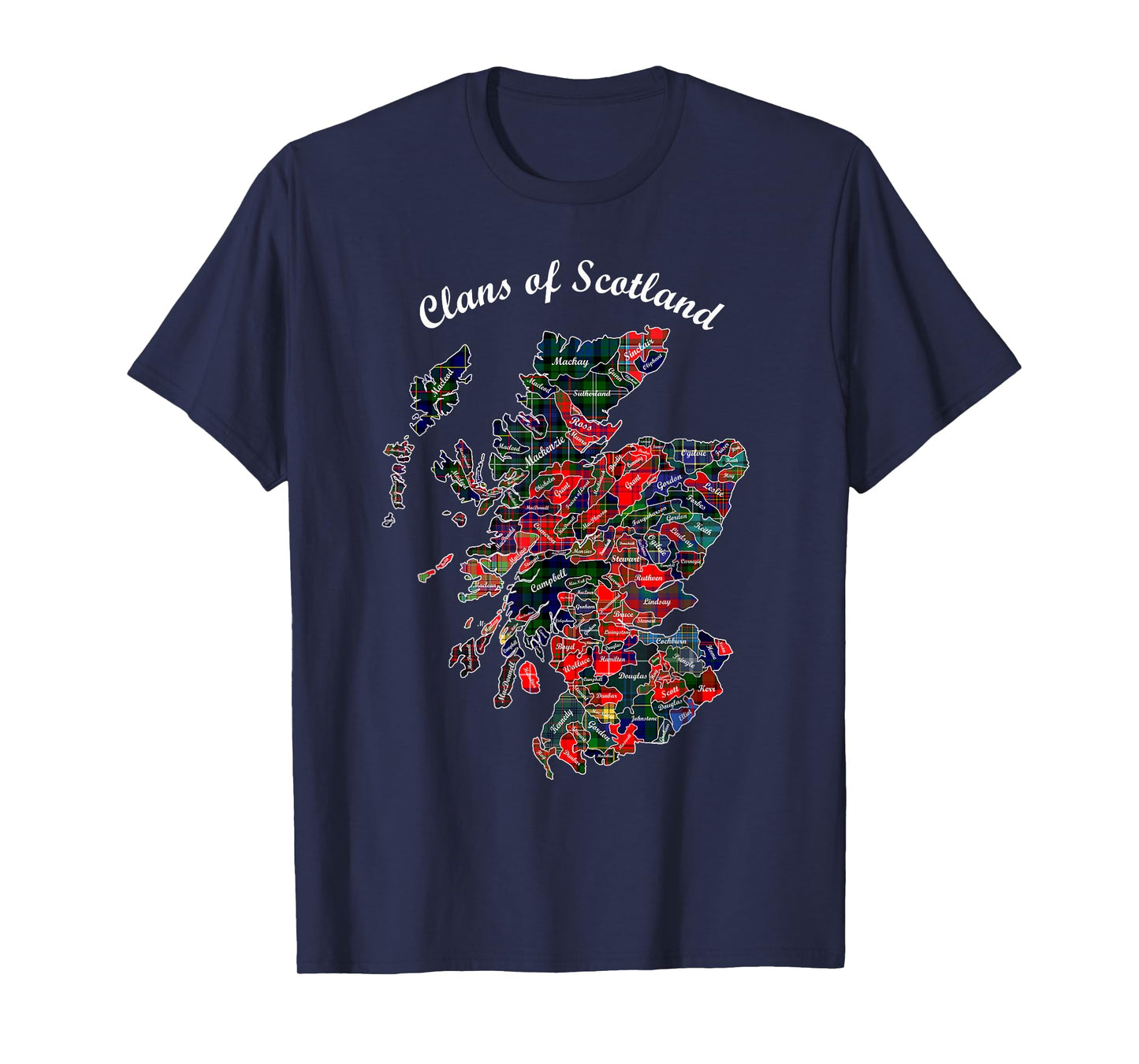 Clans of Scotland Map t-shirt T-Shirt