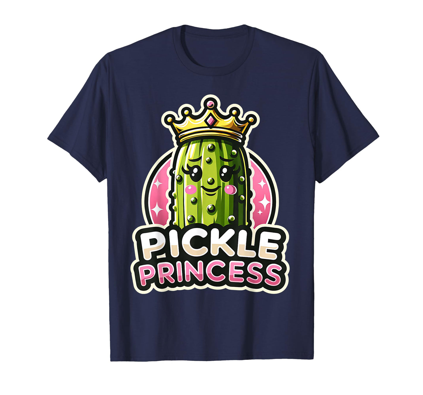 Pickle Princess Cute Cucumber Art For Girls Women T-Shirt