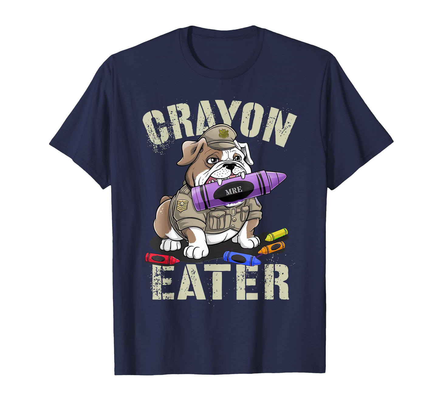 Funny CRAYON EATER Military Corps Proud Grunt Soldier Family T-Shirt