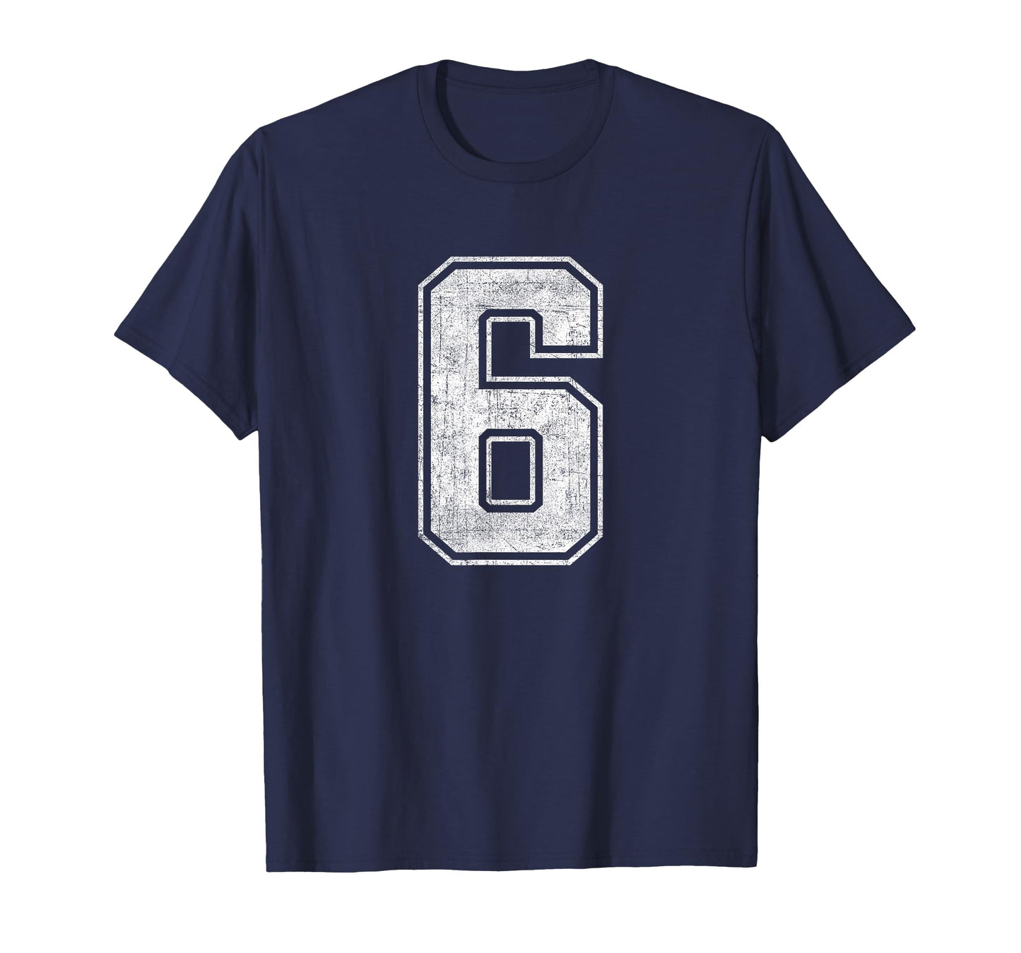 Funny 6 Number Six Graphic Group Halloween Birthday Retro T-Shirt