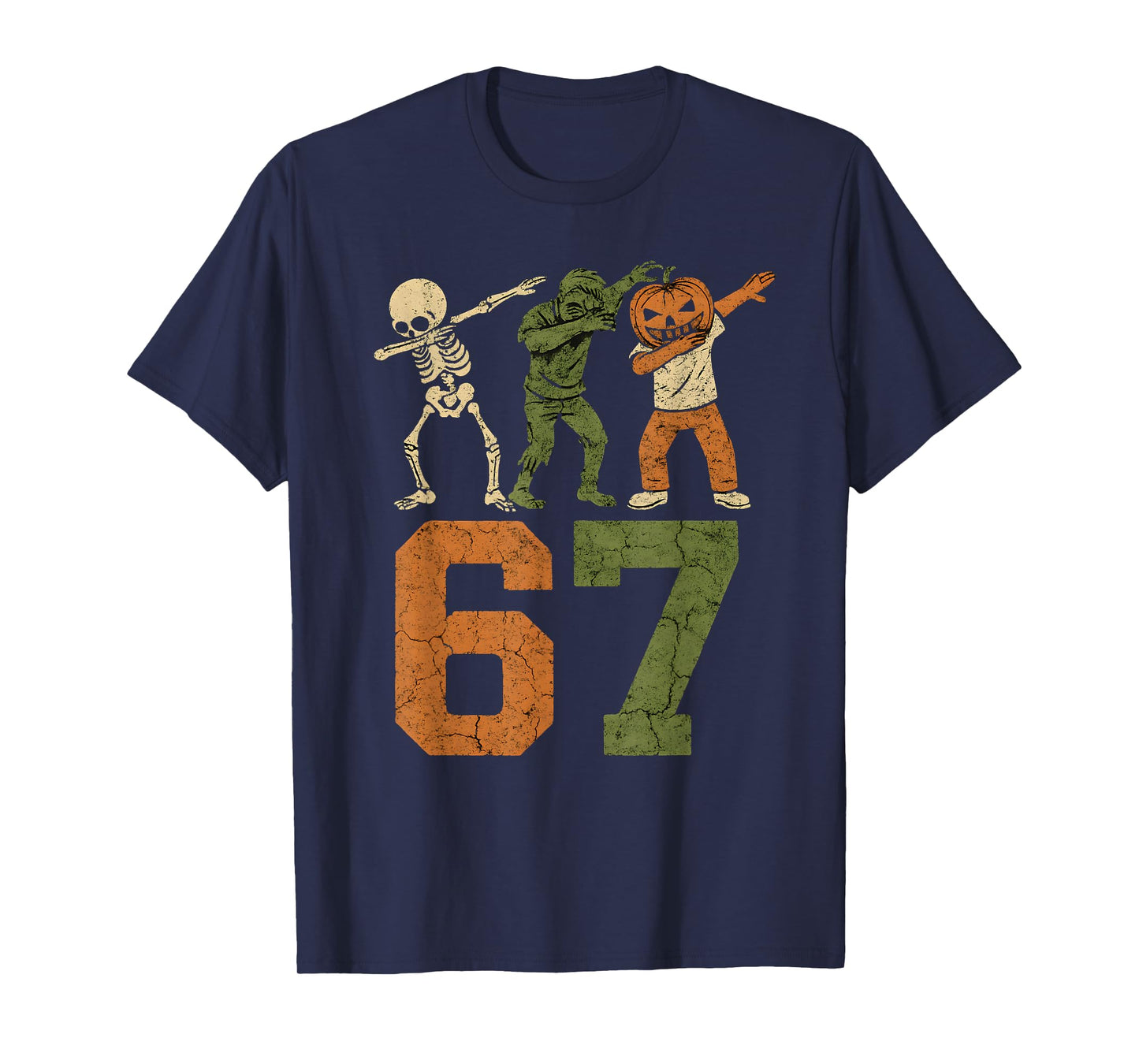 67 Meme Halloween Dabbing 6 7 Brainrot Six Seven Kids Boys T-Shirt
