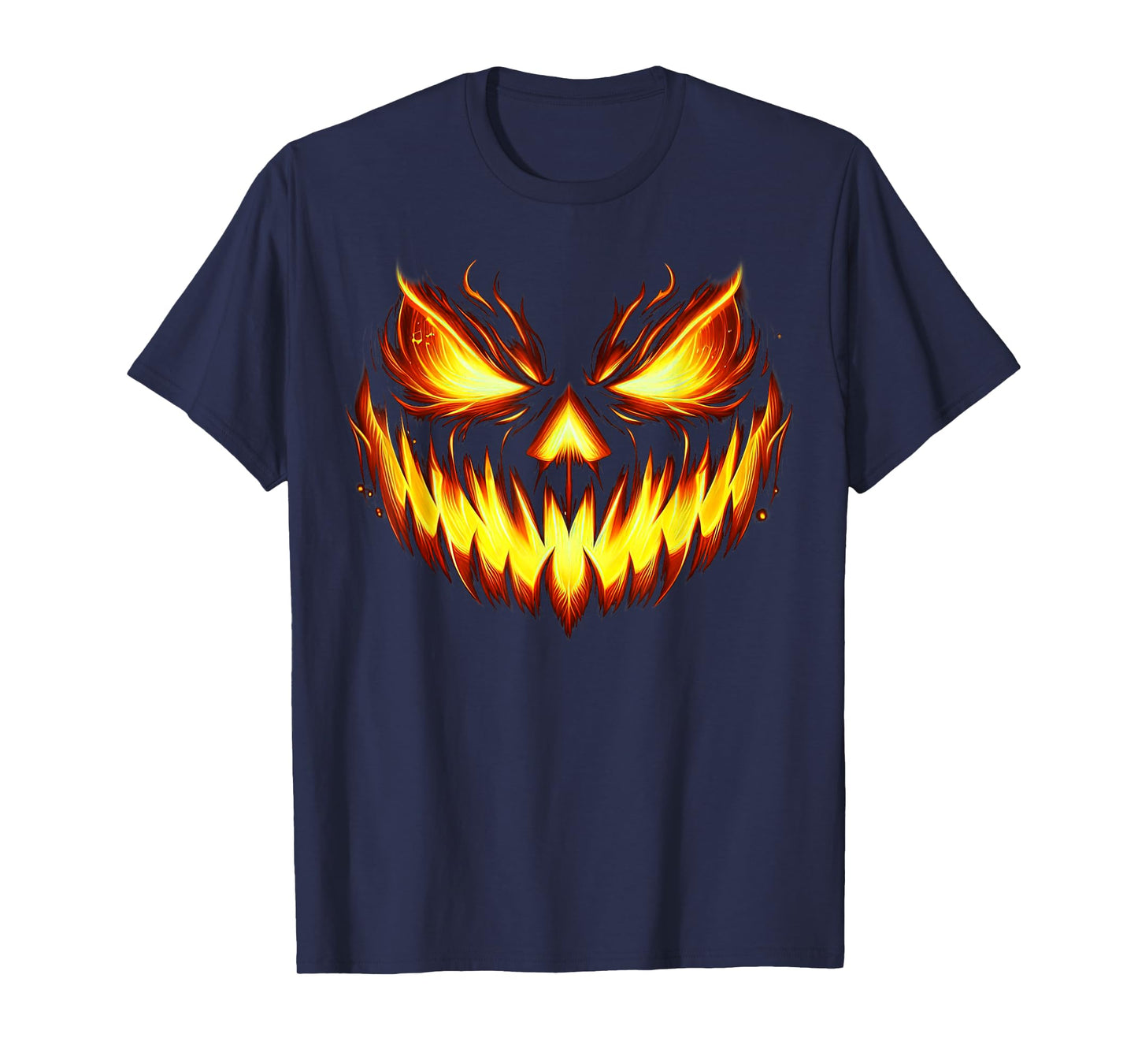 Scary Jack O Lantern Carved Pumpkin Face Halloween Costume T-Shirt